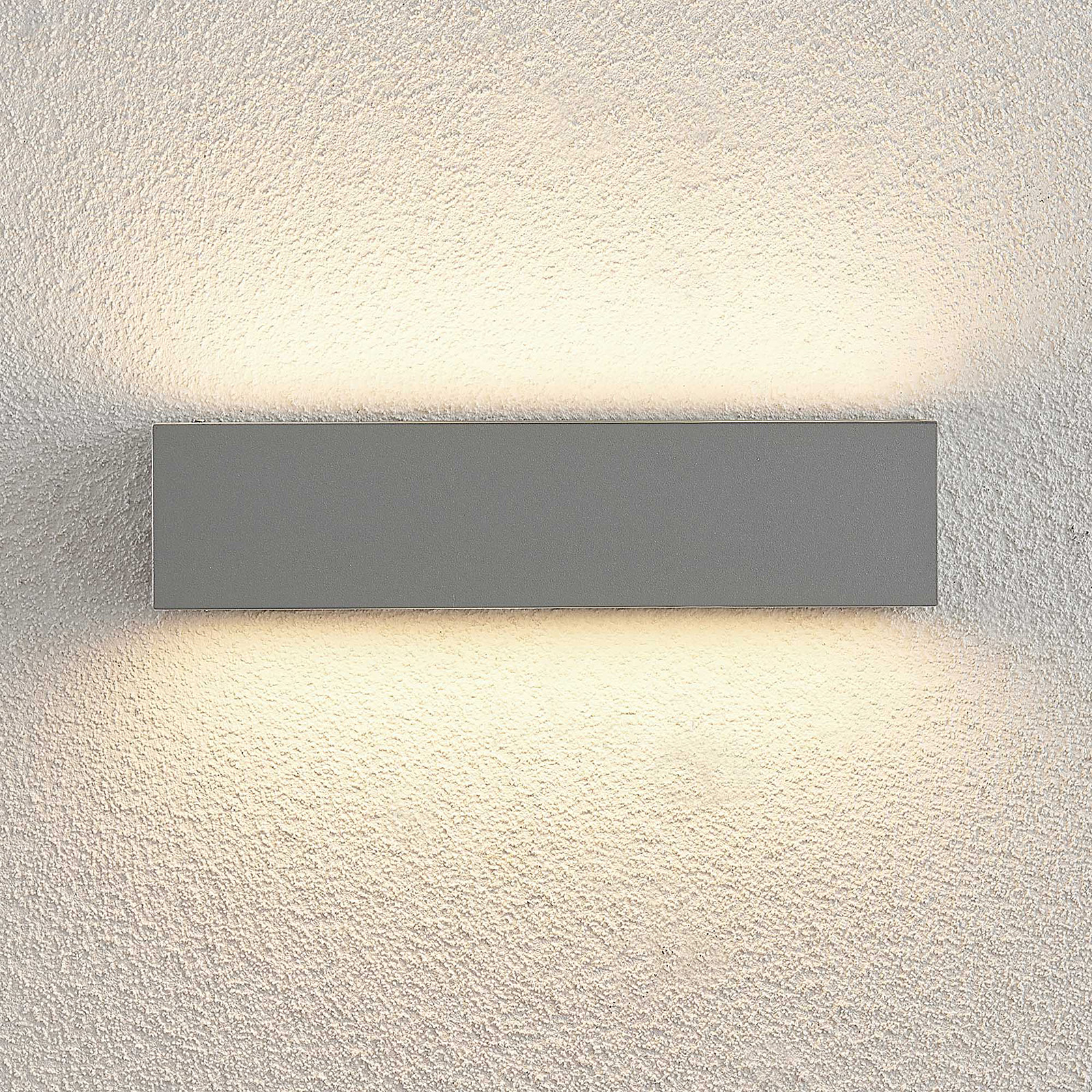 Lucande Lengo LED-Wandlampe, 25 cm, silber, 2-fl.