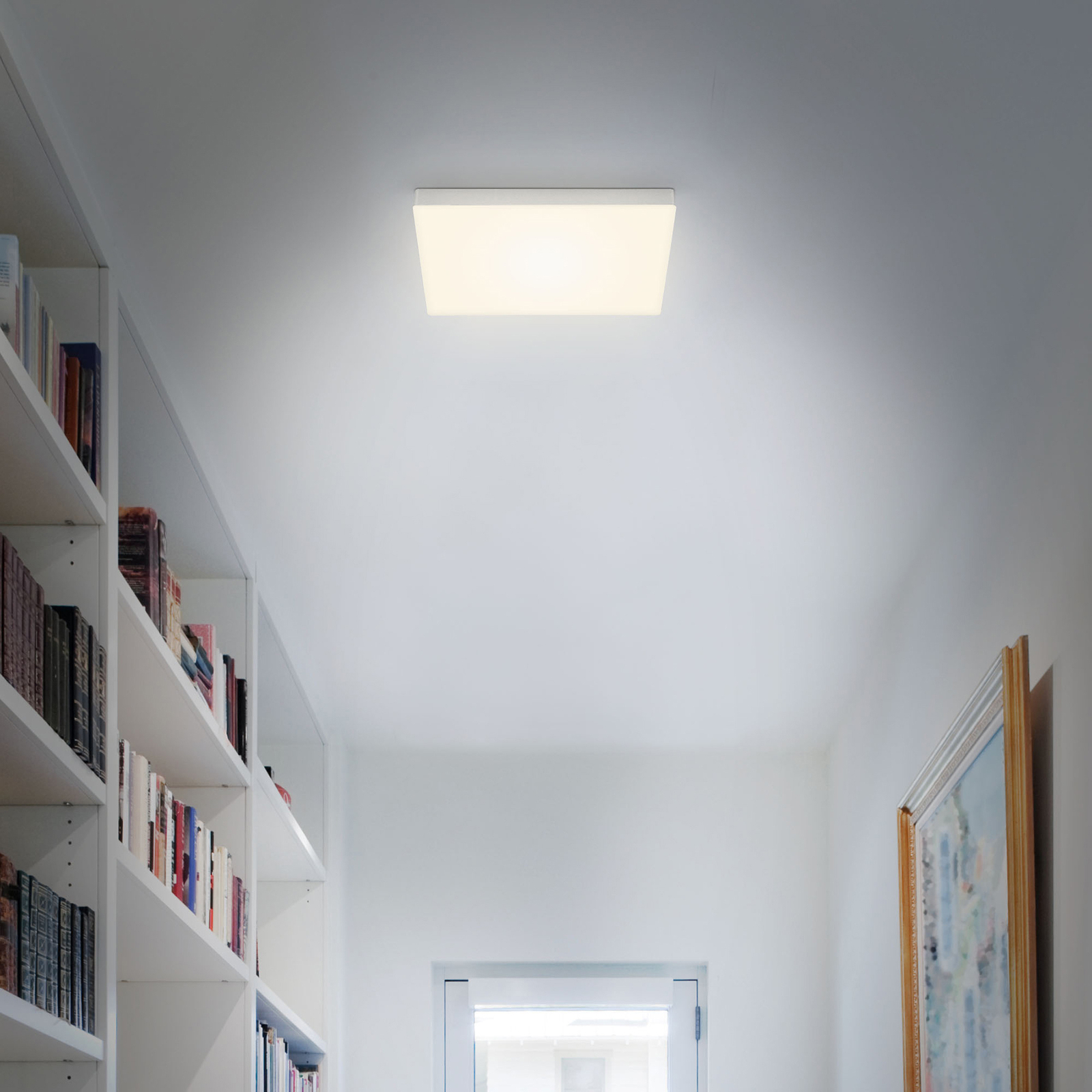 Φωτιστικό οροφής LED Flame, 3000K, 28.7x28.7cm, ασημί