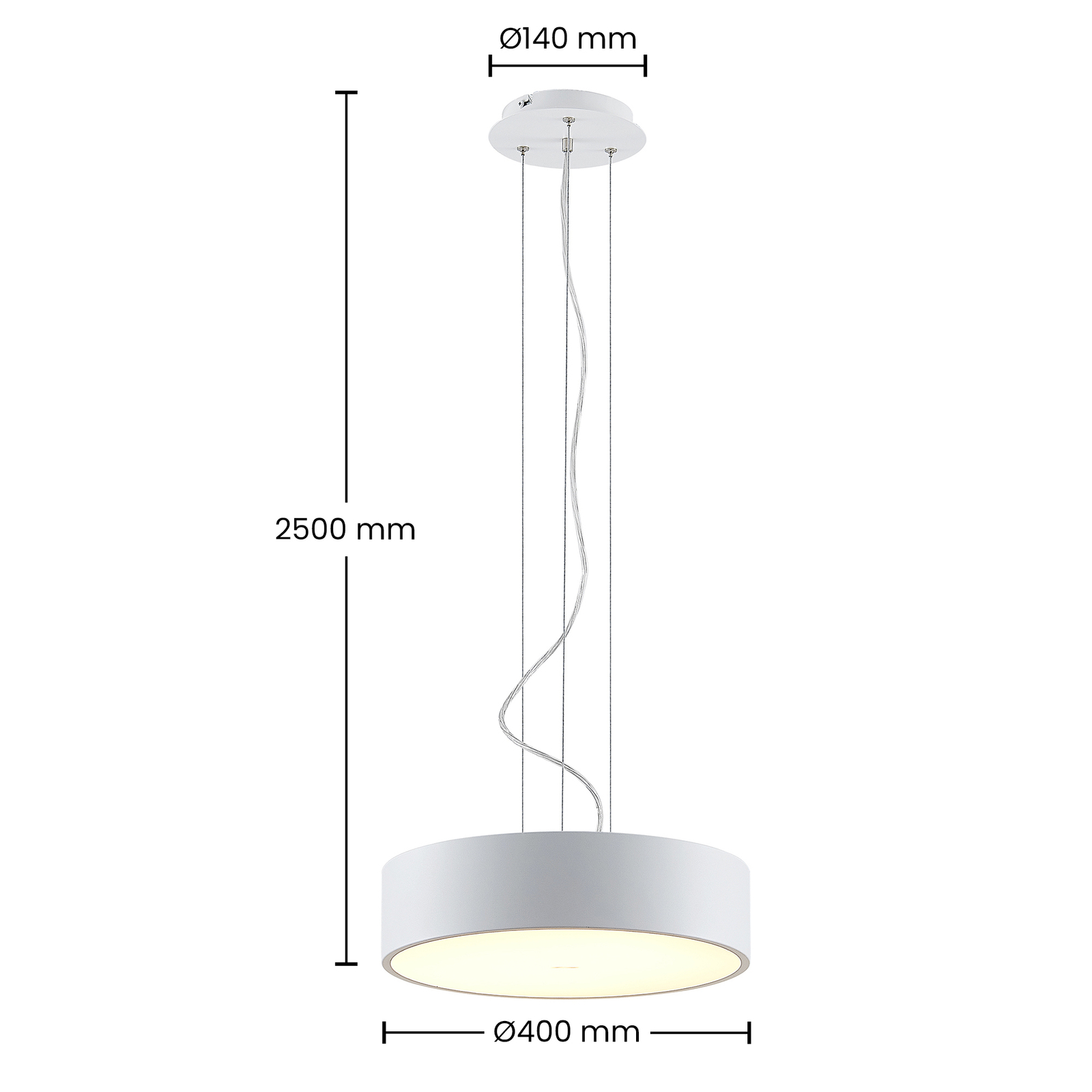 Noabelle LED Riippuvalaisin Ø40 White - Arcchio