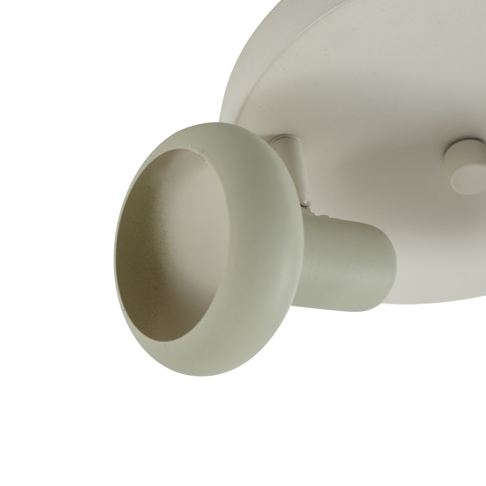 Lindby spot pour plafond Huby, 2 lampes, crème/vert clair, fer