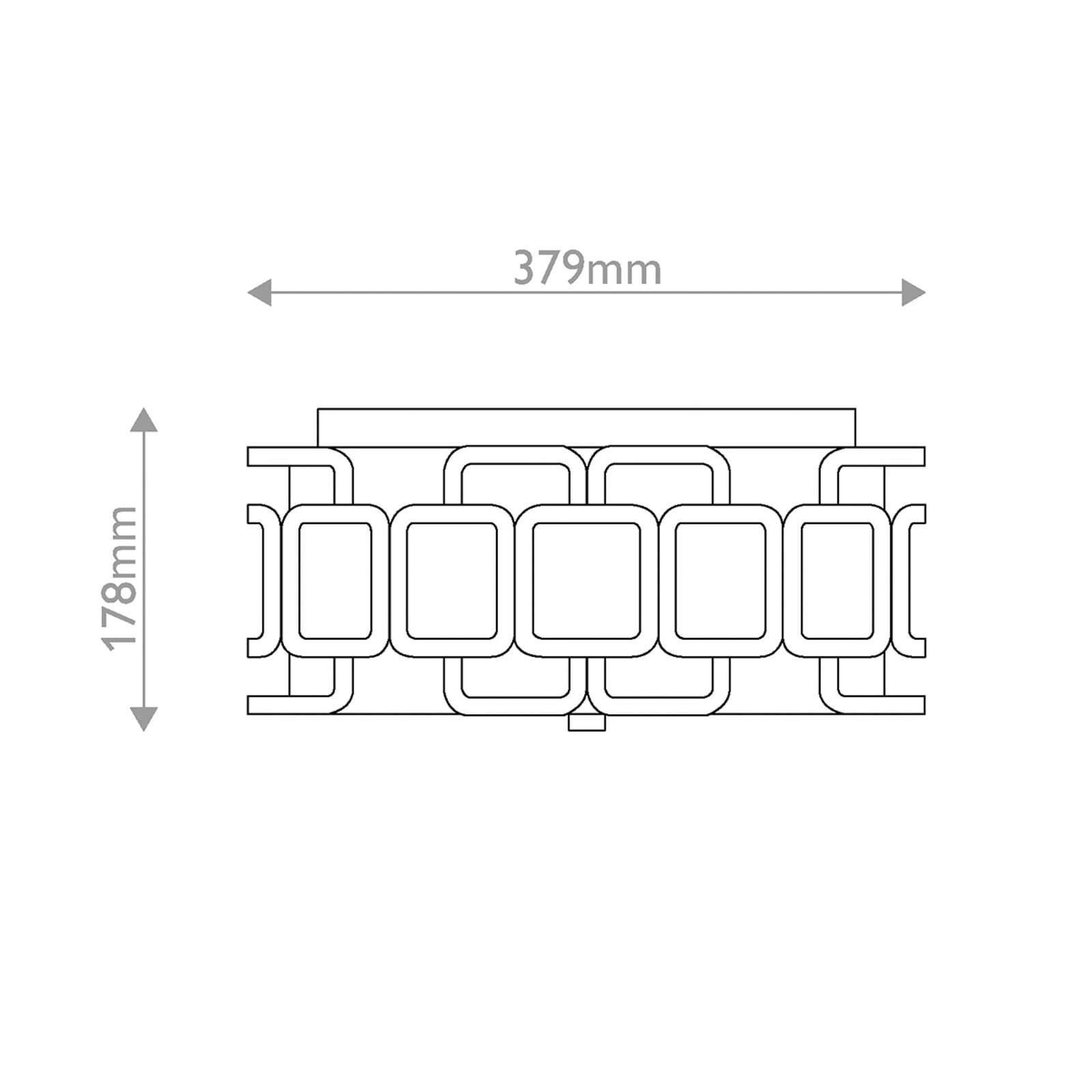 Deckenlampe Sabina, schwarz, Ø 38 cm, Metall/Textil, 3 x E27
