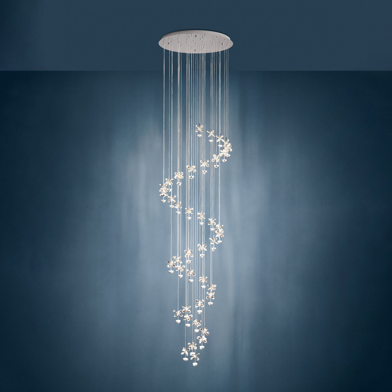 EGLO Stars Of Light LED pendant light Pianopoli chrome Ø 78 cm
