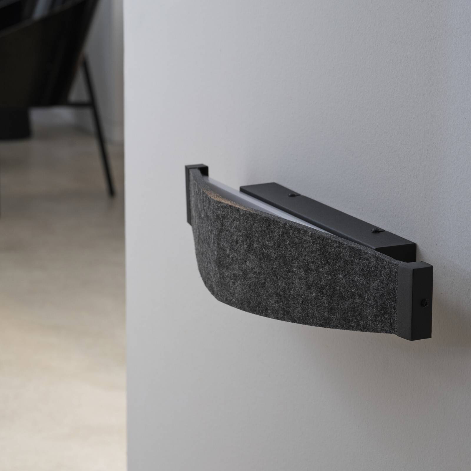 OSRAM LED-Wandlampe Decor Flat Felt, grau, Filz, 3.000 K günstig online kaufen