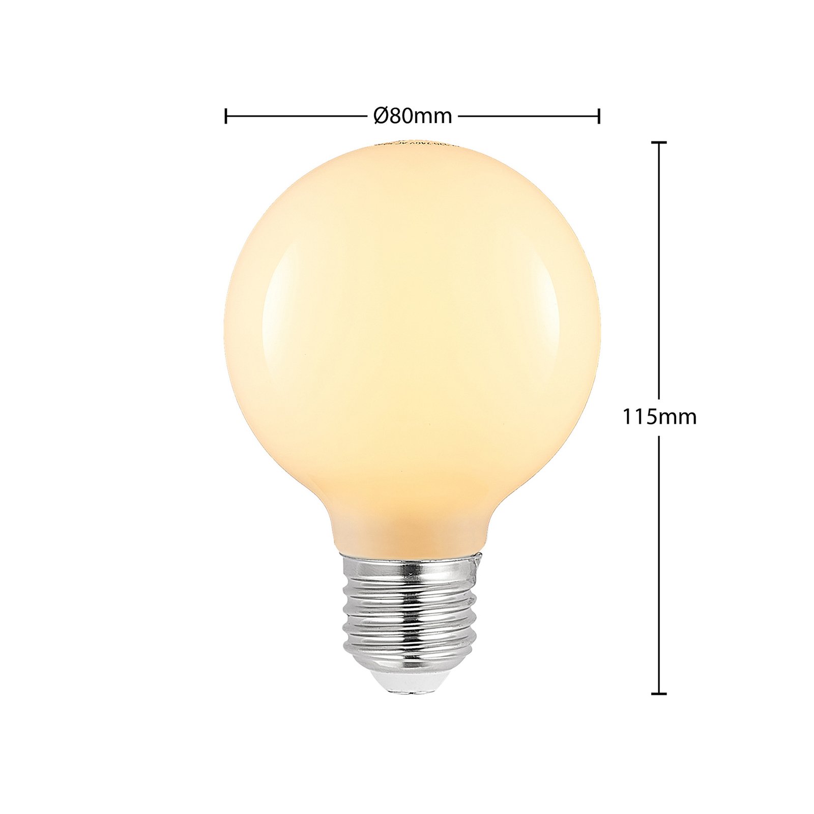 LED žiarovka E27 4W G80 2 700 K stmieva opál 3ks