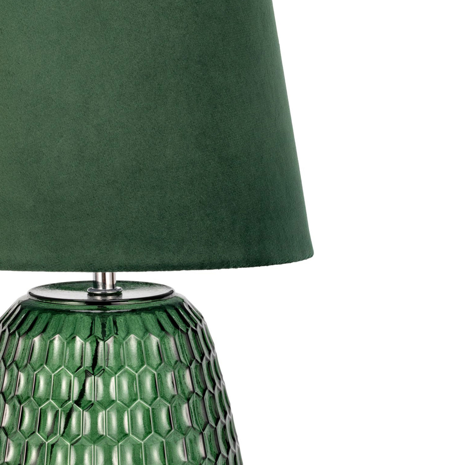 Pauleen Crystal Velours lampă masă, picior sticlă