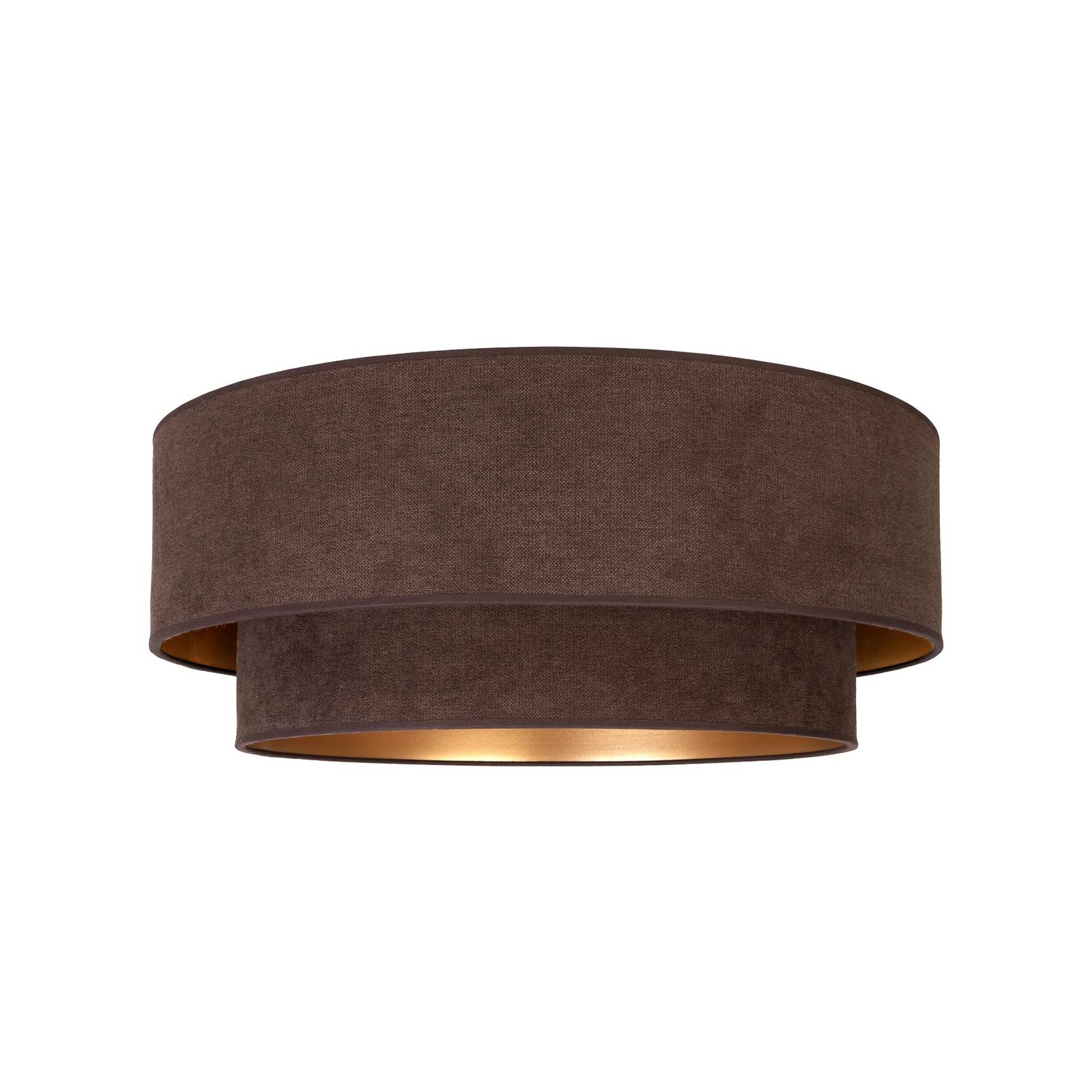 Deckenlampe Boho, braun/gold, Ø 60 cm, Textil, E27