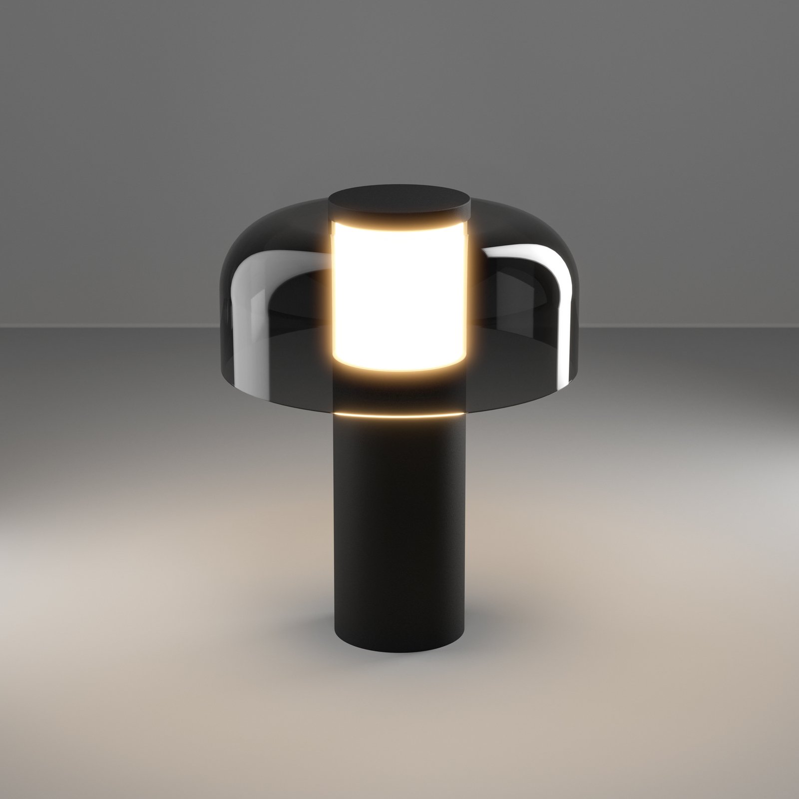 LED uzlādējama galda lampa Ponente, Ø 16 cm, melna, CCT, aptumšojama LED uzlādējama galda lampa Ponente, Ø 16 cm, melna, CCT, aptumšojama