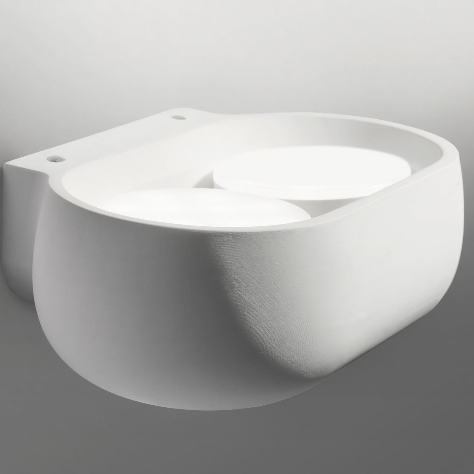 TECNICO by Sforzin Aplică de perete Mysia 2 becuri alb lățime 20 cm gips GX53 - Camera de zi / sufragerie - modern - Tencuială / Argilă