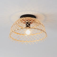Plafón Ausnby con malla de madera, natural