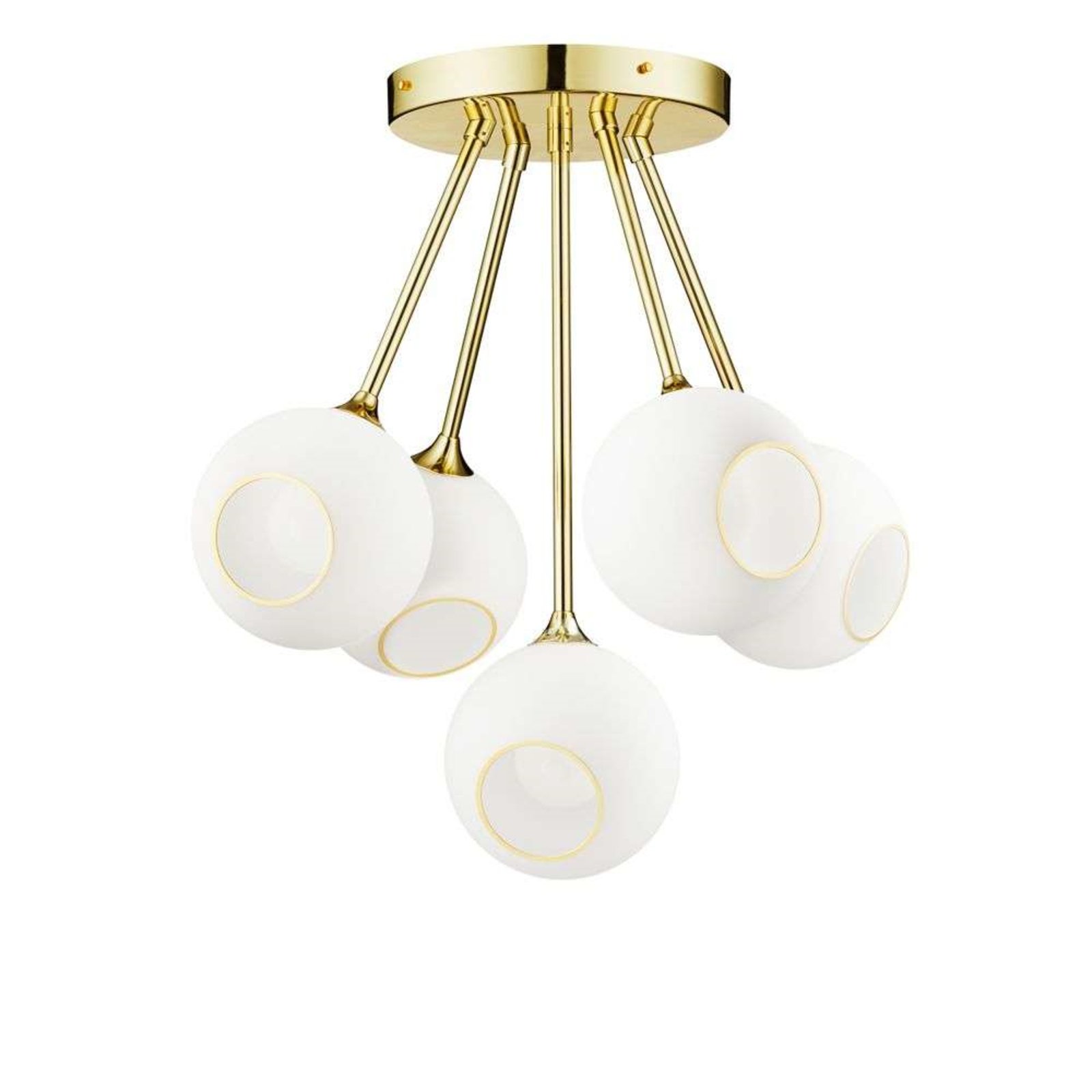 Ballroom Molecule Lampada A Sospensione White Snow/Oro - Design By Us