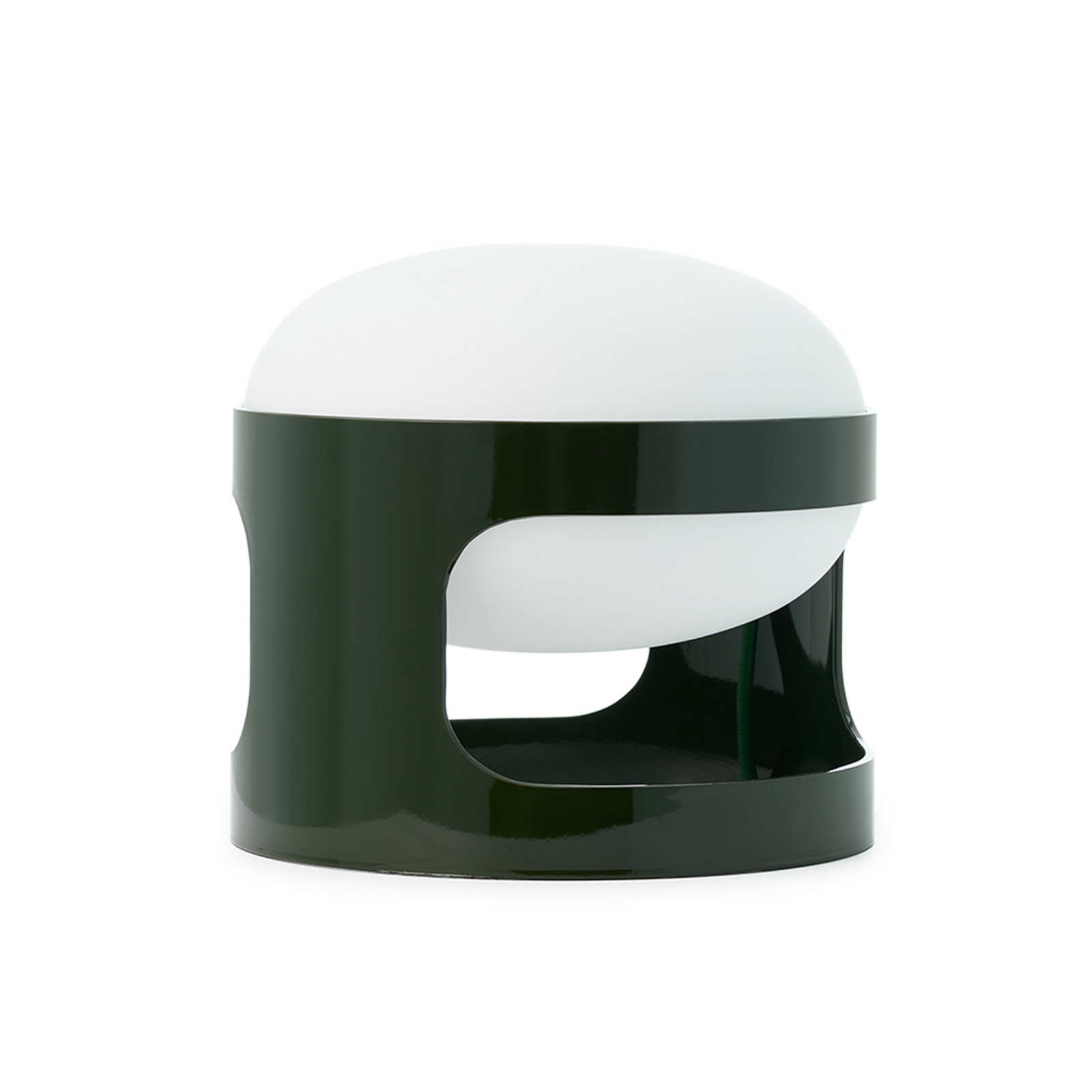 Lampa de masă Kartell KD28 verde pădure Ø 25 cm E14-LED - Camera de zi / sufragerie - Design - verde pădure alb - Plastic