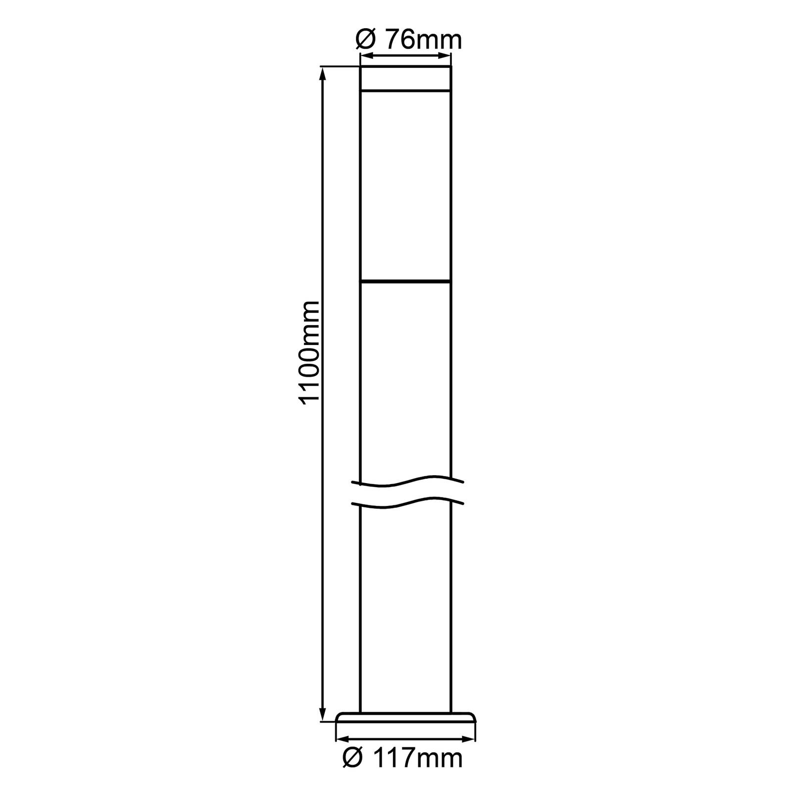 Brilliant Borne lumineuse Dody noir métal plastique E27