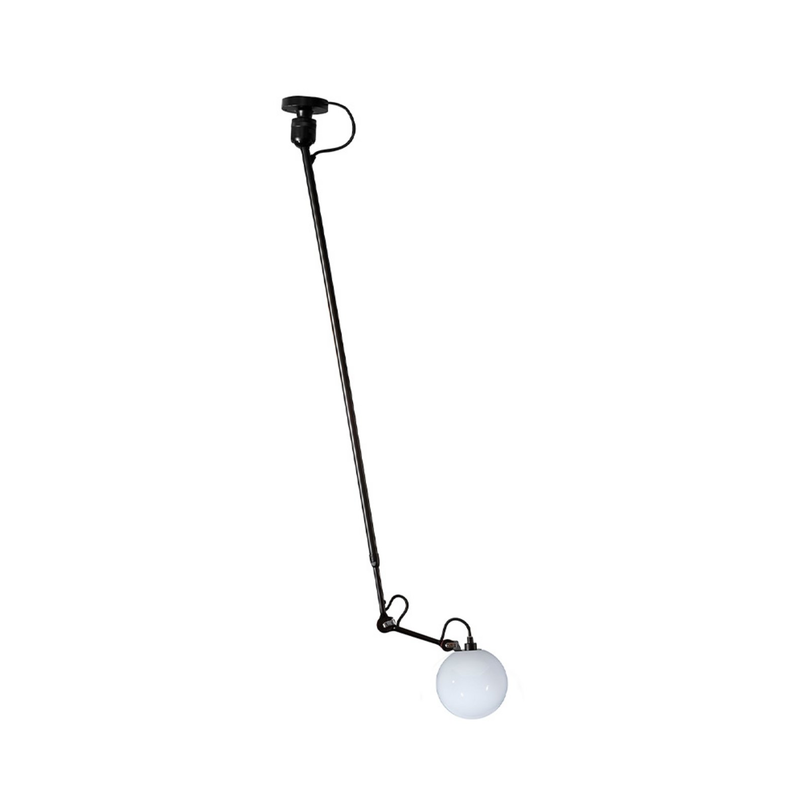 302 L Stropna Lampa Ø175 Crna/Opal Staklo - Lampe Gras