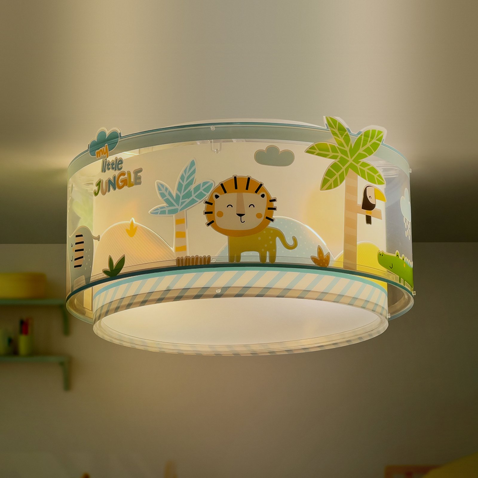 Dalber Little Jungle ceiling lamp, jungle motifs