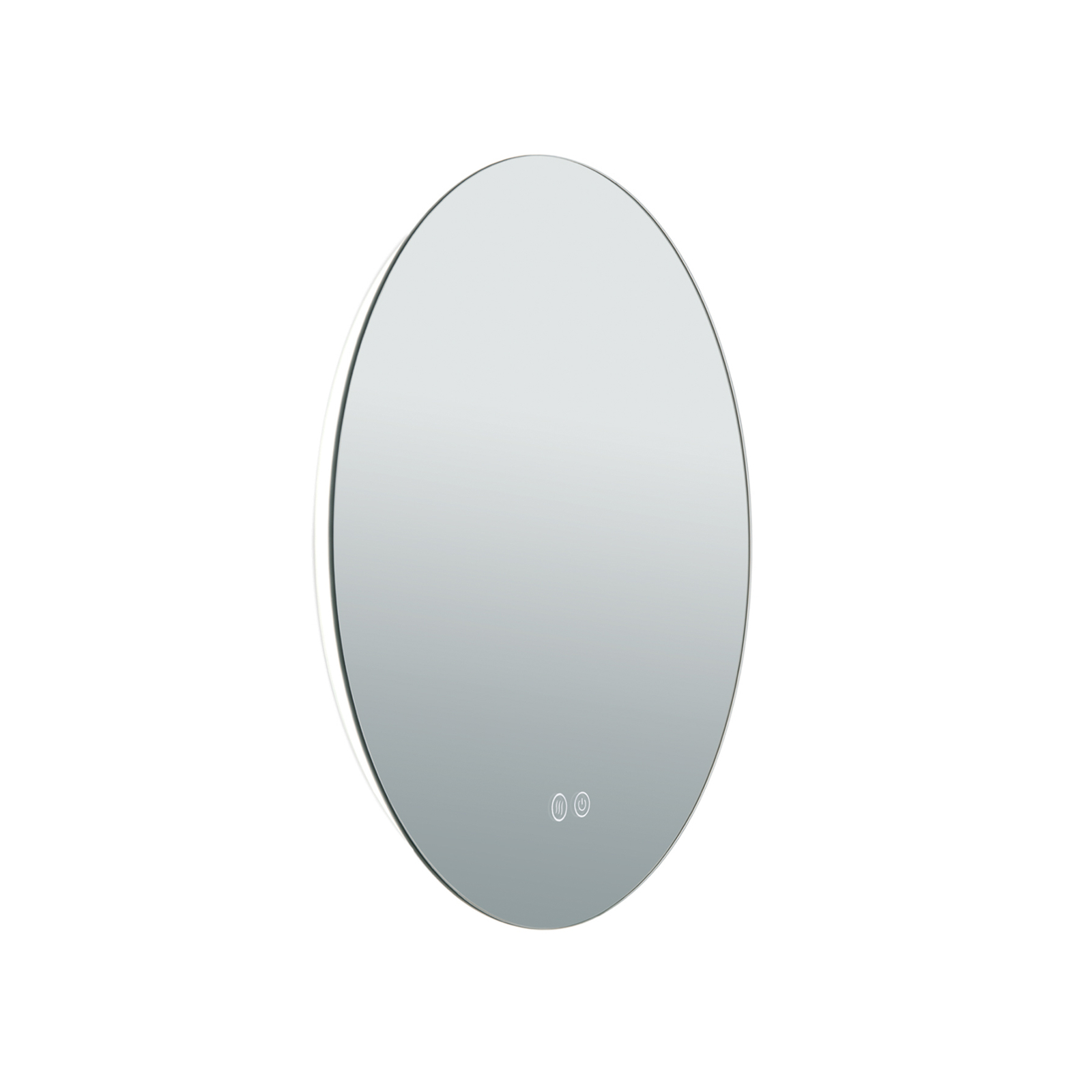 Miroir LED Focus, Ø 45 cm, CCT, antibuée, variateur tactile