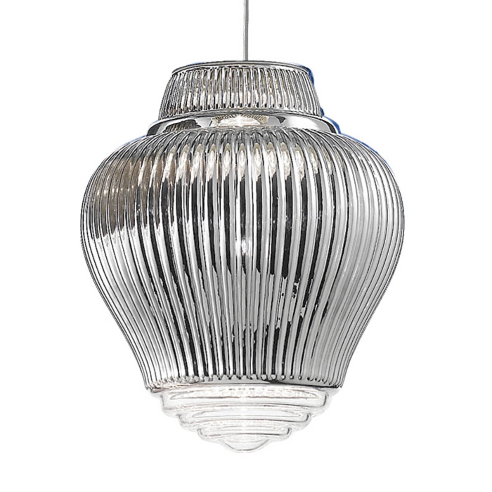 Lampa wisząca Clyde 130 cm srebrna metallic