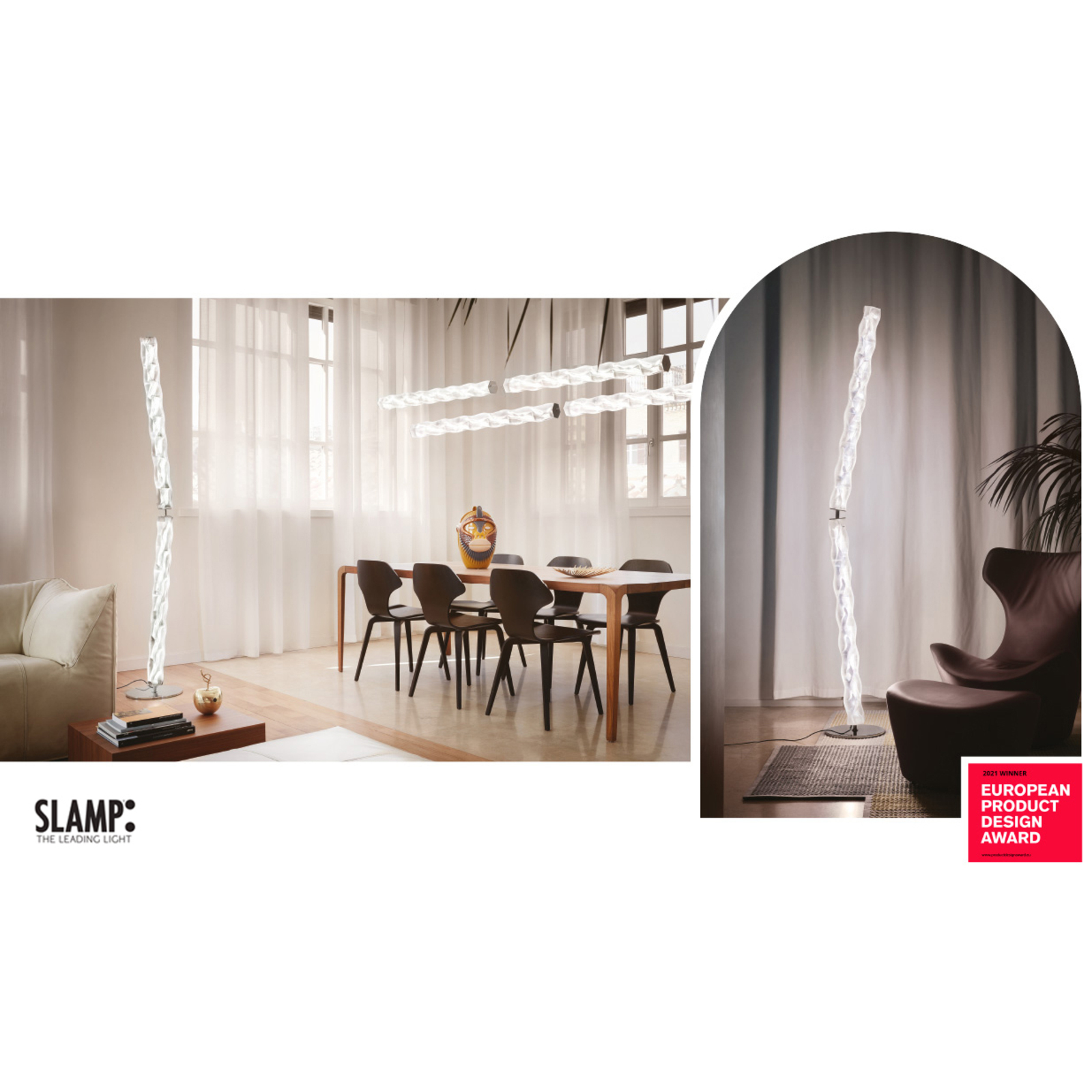 Slamp Hugo Floor LED-Designer-Stehleuchte prisma