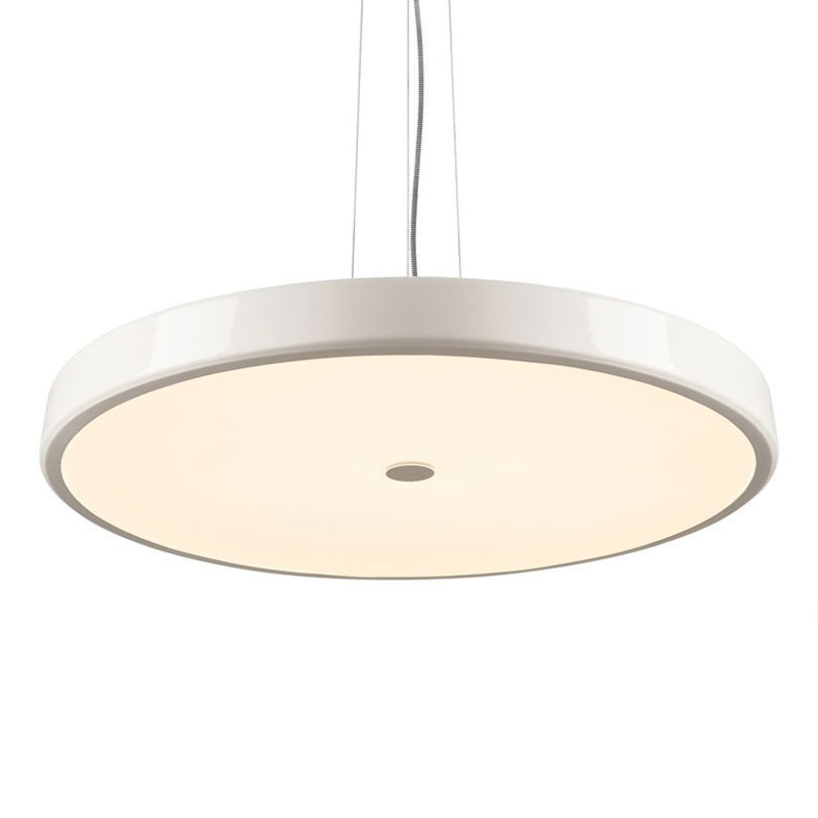 SLV Sphera LED hanging light, dimmable, Ø 75 cm, for Living / Dining Room, aluminium, acrylic, 15 W, energy efficiency: A+, H: 10 cm