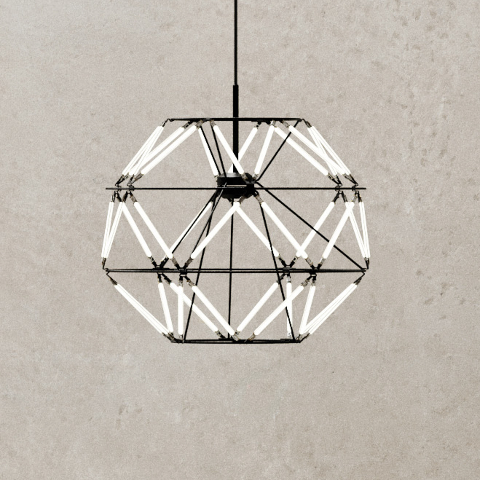 URBAN by Sforzin Euclide Lampă suspendată cu LED negru metal lățime 35 cm - Camera de zi / sufragerie - design