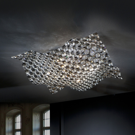 Taklampe Saten av krystall, 56 cm