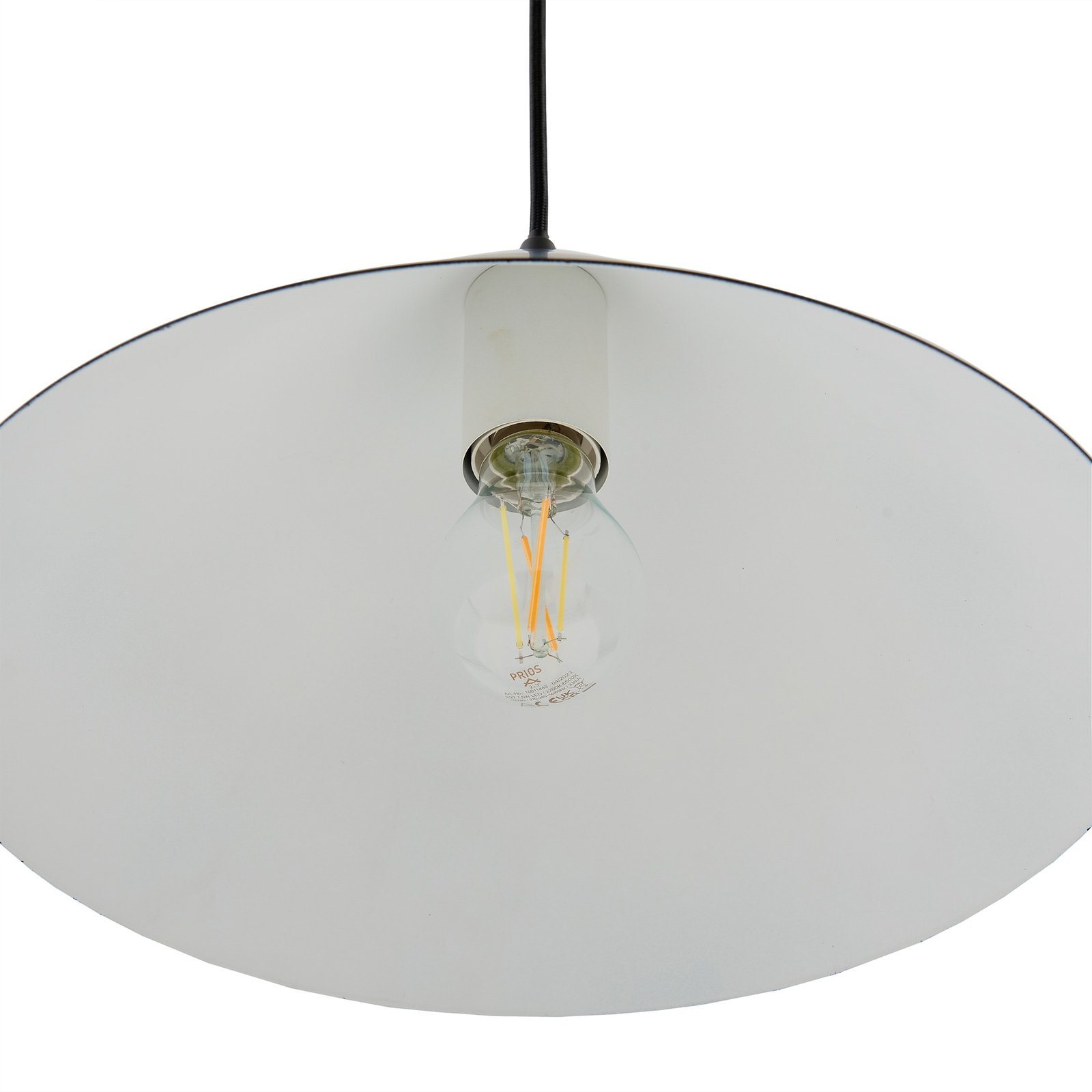 Clarine Hängeleuchte Ø 32 cm schwarz/weiß - Lindby Clarine Hängeleuchte Ø 32 cm schwarz/weiß - Lindby