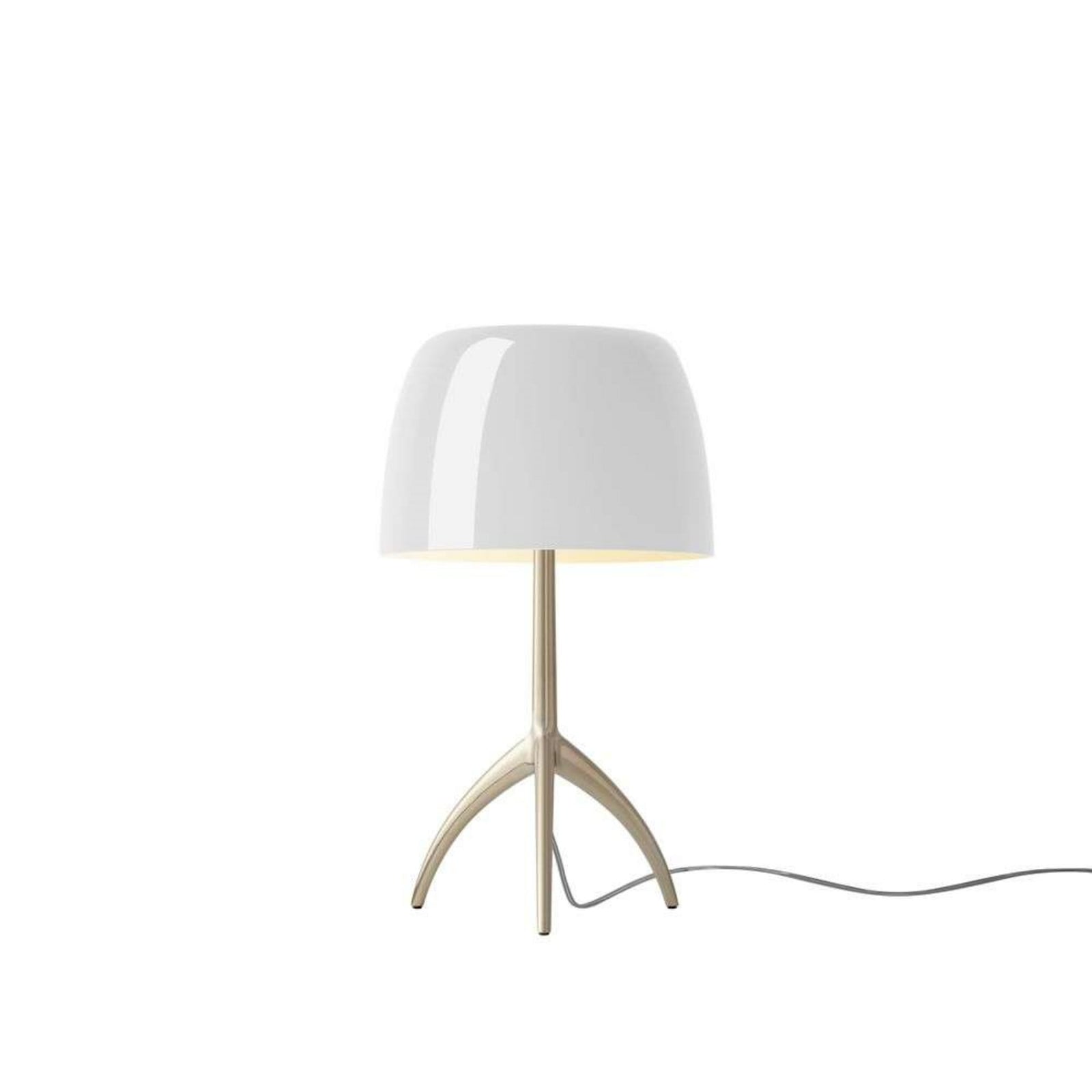 Lumiere Piccola Bordlampe E14 Golden/Hvid Foscarini - Stue - Aluminium