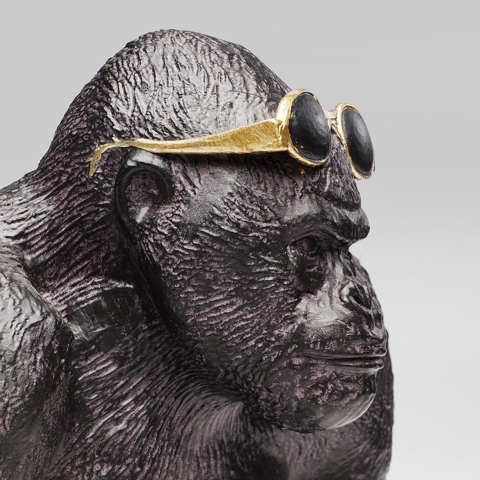 KARE Deko-Figur Monkey Beach, Höhe 20 cm,  Polyresin schwarz