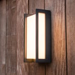 Applique da esterni LED QUBO, grigio scuro, altezza 22 cm, metallo IP54