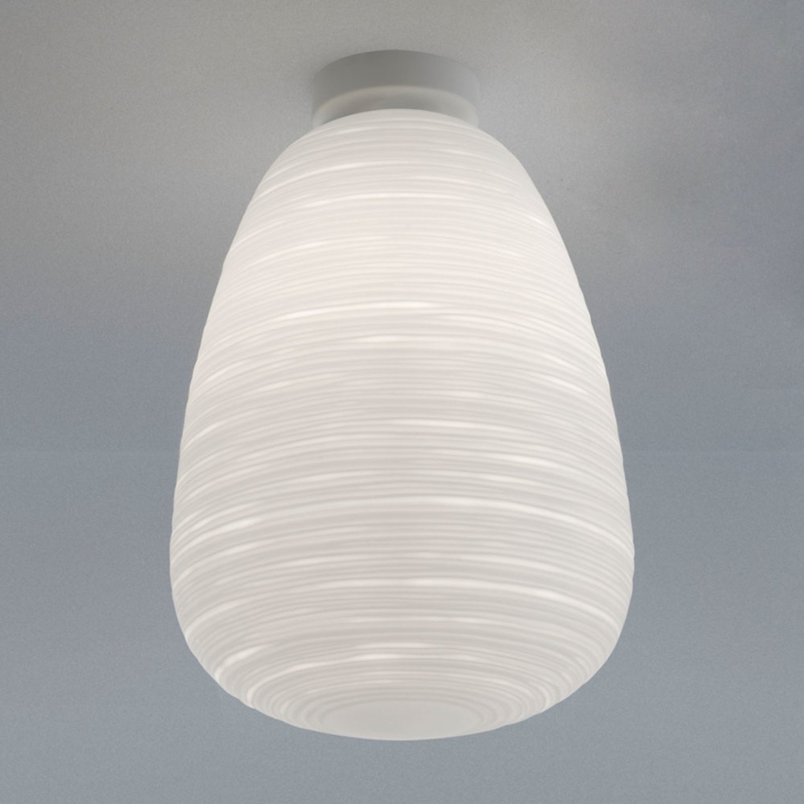 FOSCARINI Foscarini Rituals 1 glass ceiling light, for Living / Dining Room, handblown glass, painted metal, E27, 70 W, energy efficiency: A++, H: 37 cm