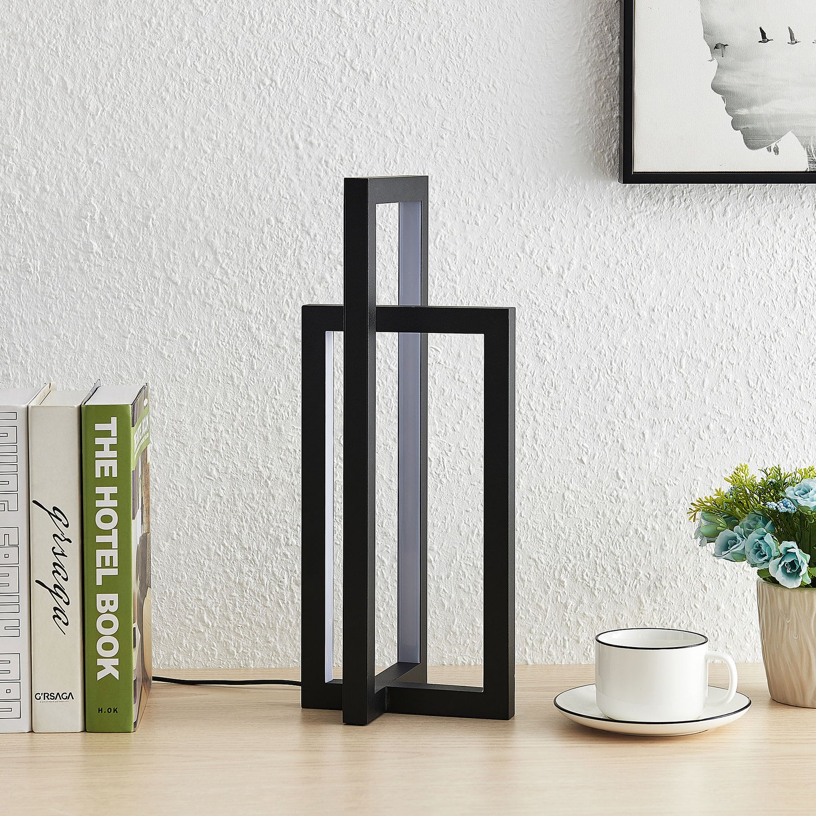Hylda LED Table Lamp Black - Lucande