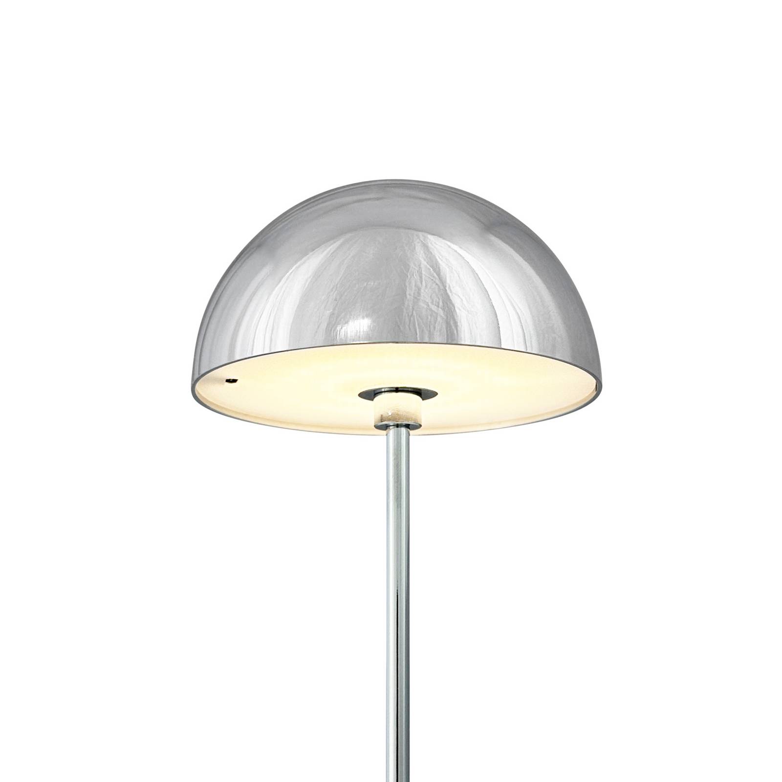 Dyberg Larsen Lampa stołowa LED Along, chromowana, 20 cm
