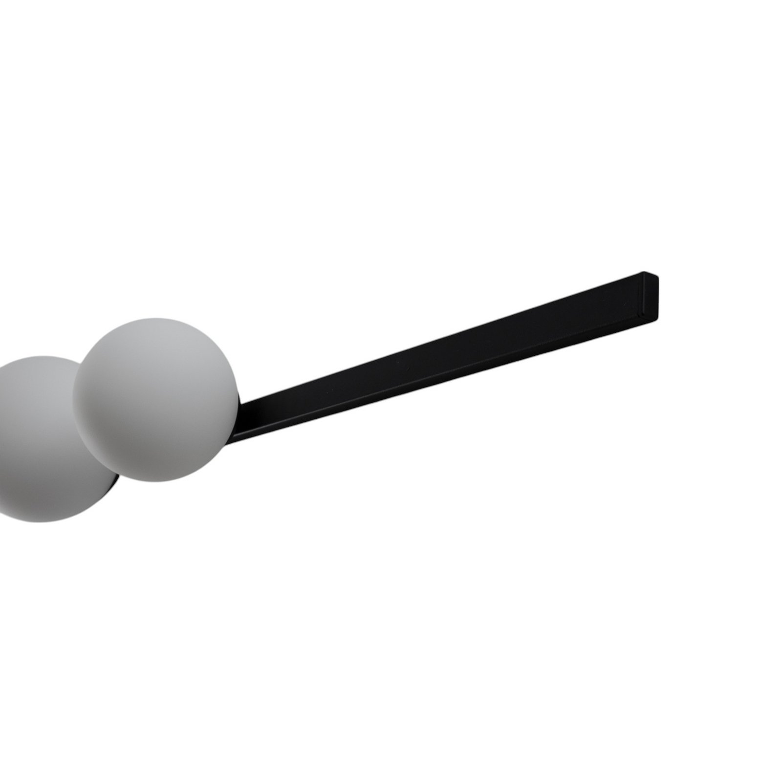 Garda 3 wall light, black, metal, glass, 3-bulb