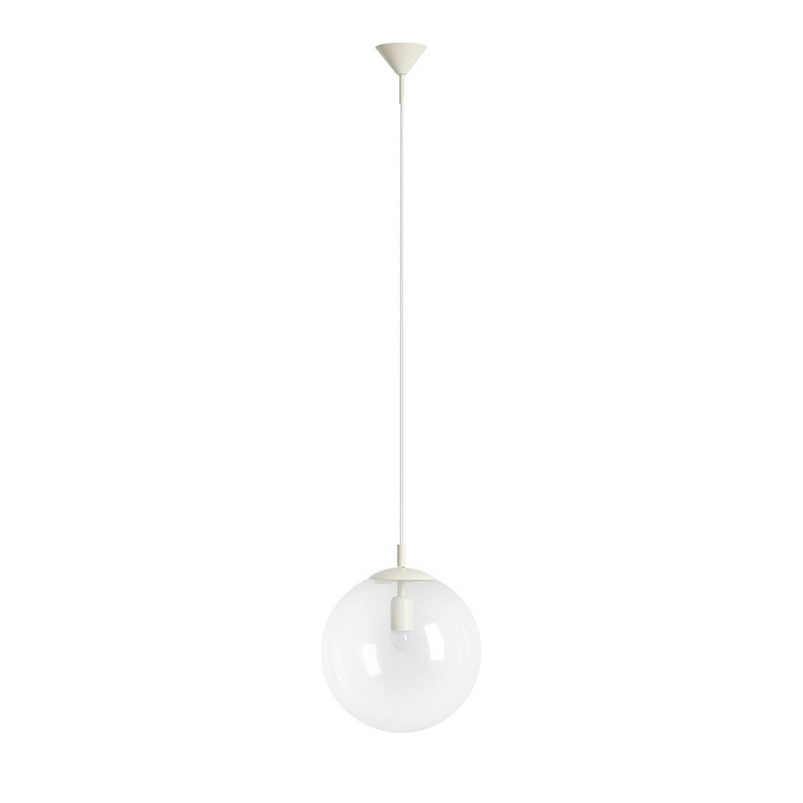 Hängeleuchte Dione, einflammig, klar/creme