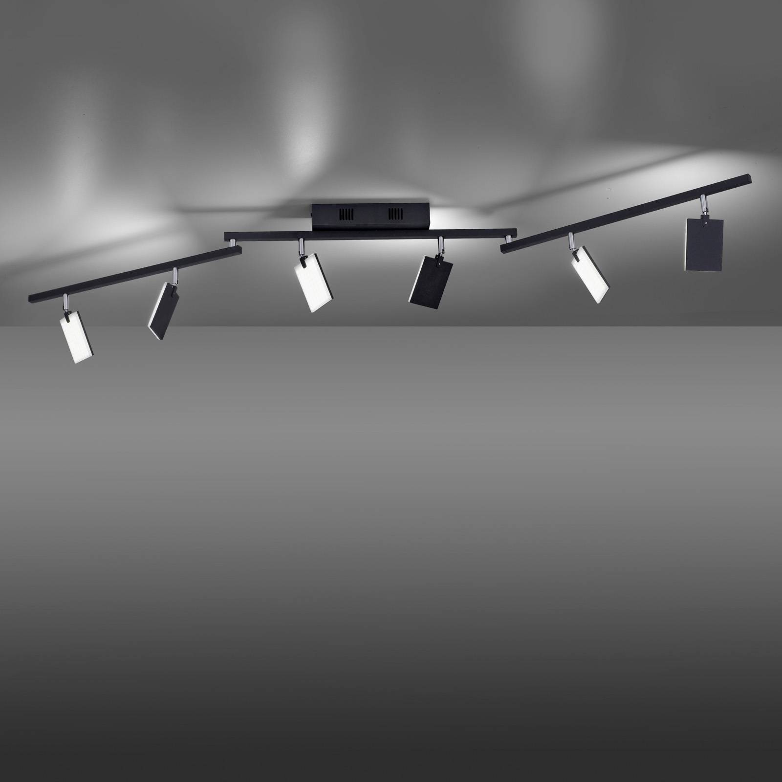 PURE Mira lampa sufitowa 6-pkt. pilot CCT czarna
