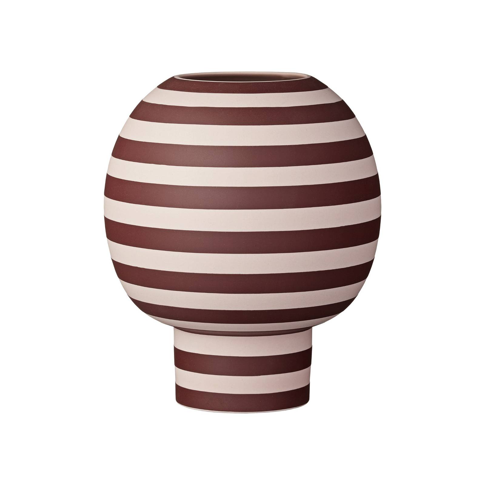Varia Sculptural Vase Ø 18 x H 21 cm rose   bordeaux