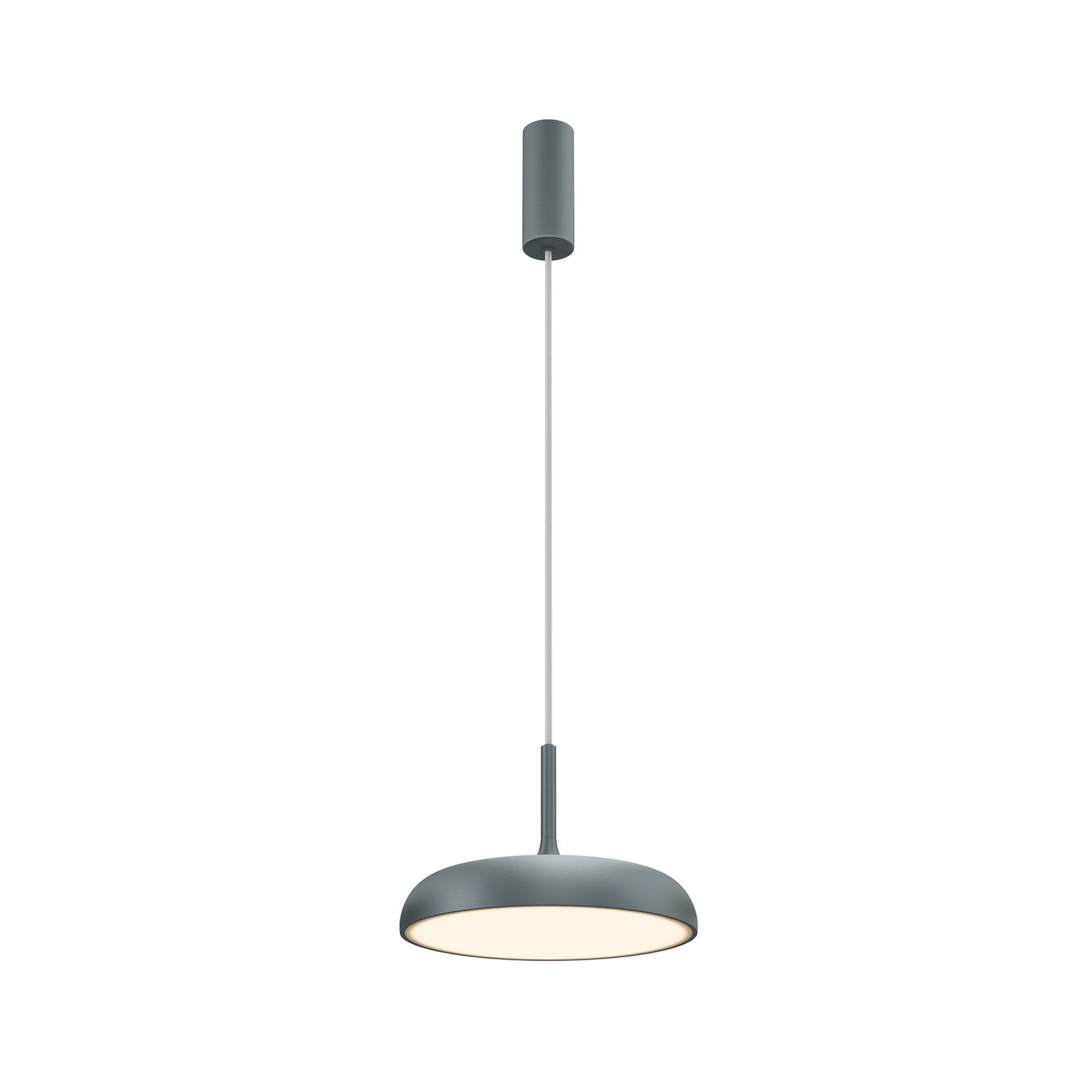 Maytoni LED-Hängeleuchte Gerhard, grau, Ø 30 cm, Metall