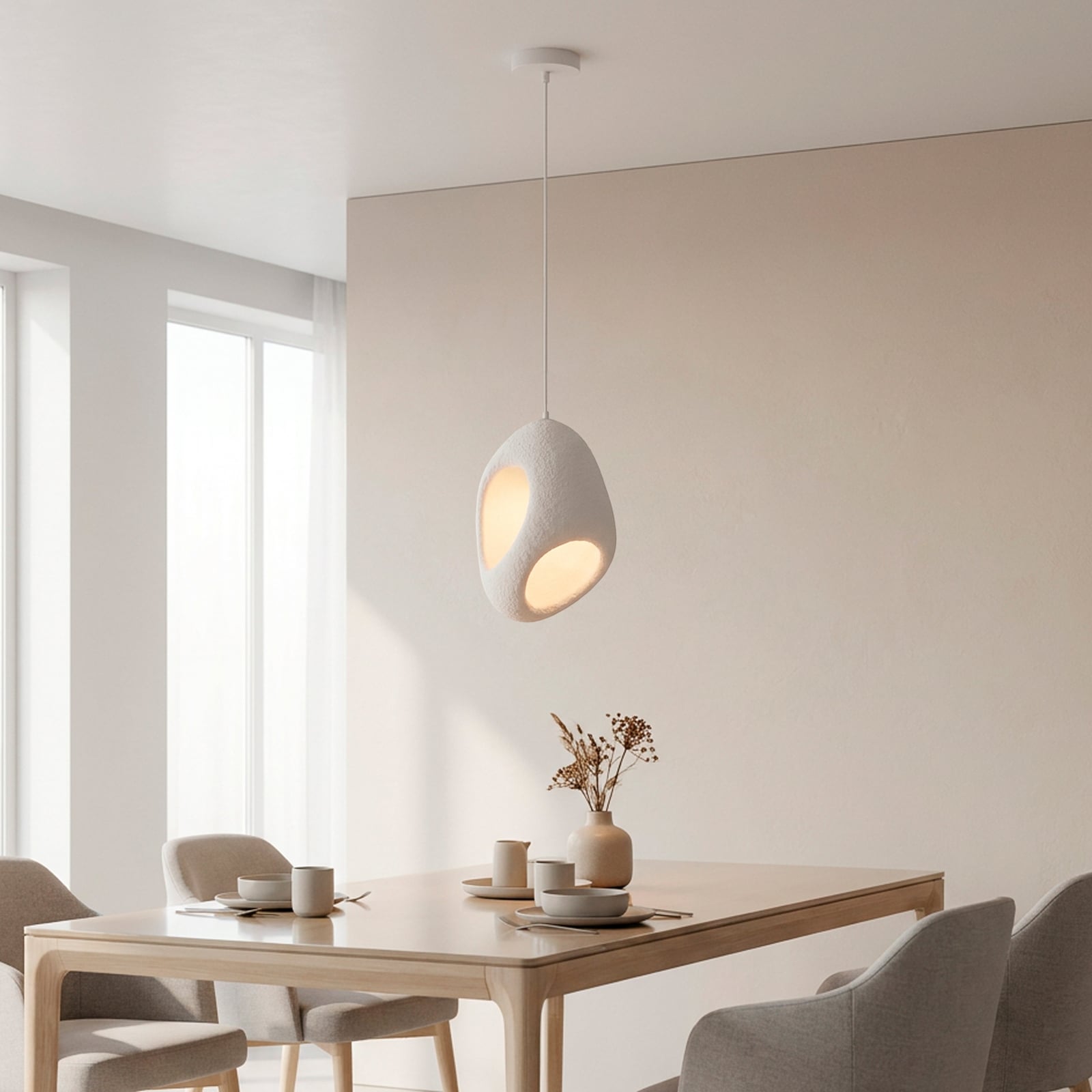 Artoni pendant light, white, plastic, E27 Artoni pendant light, white, plastic, E27
