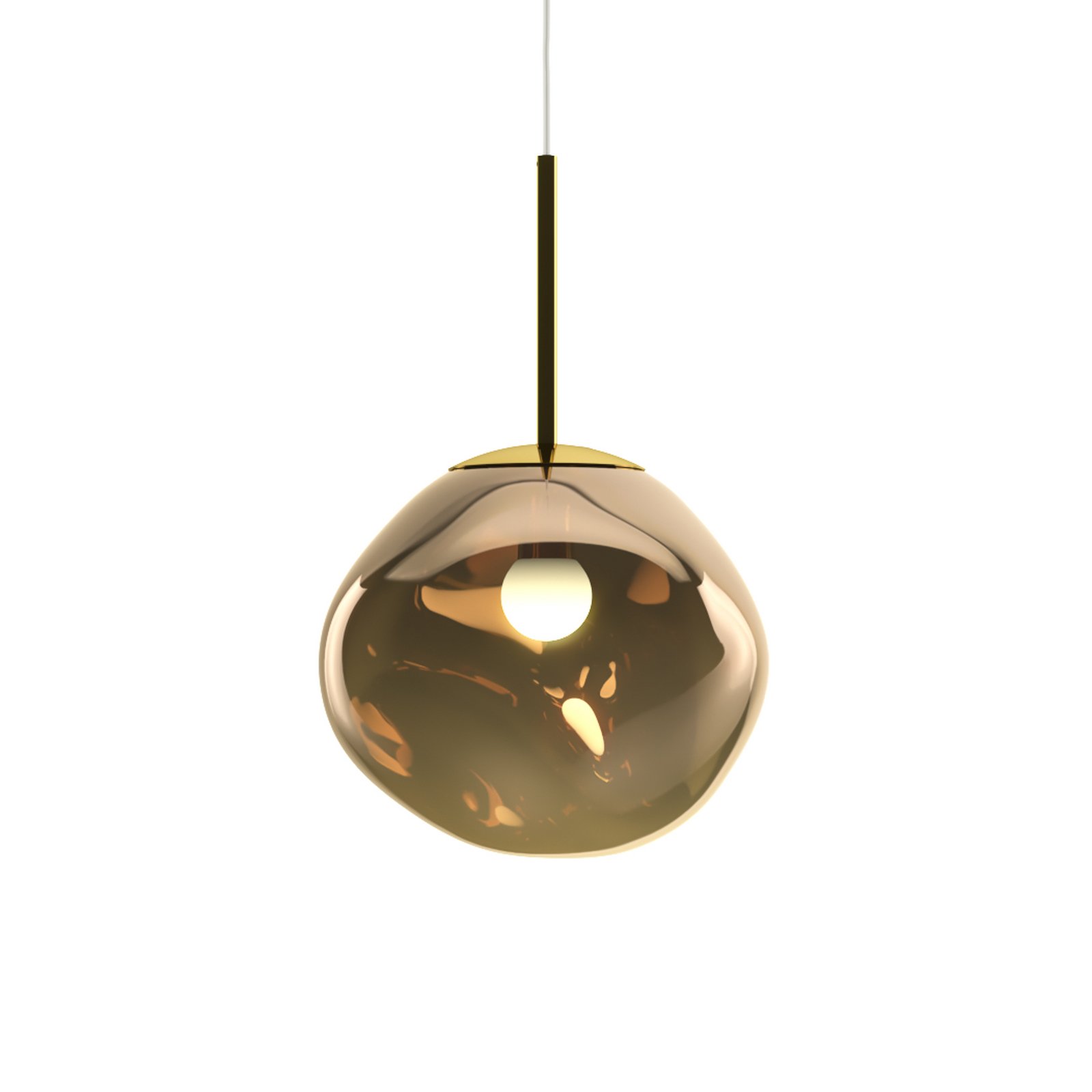 Lámpara colgante Melt de Tom Dixon, Ø 28 cm, color bronce, portalámparas