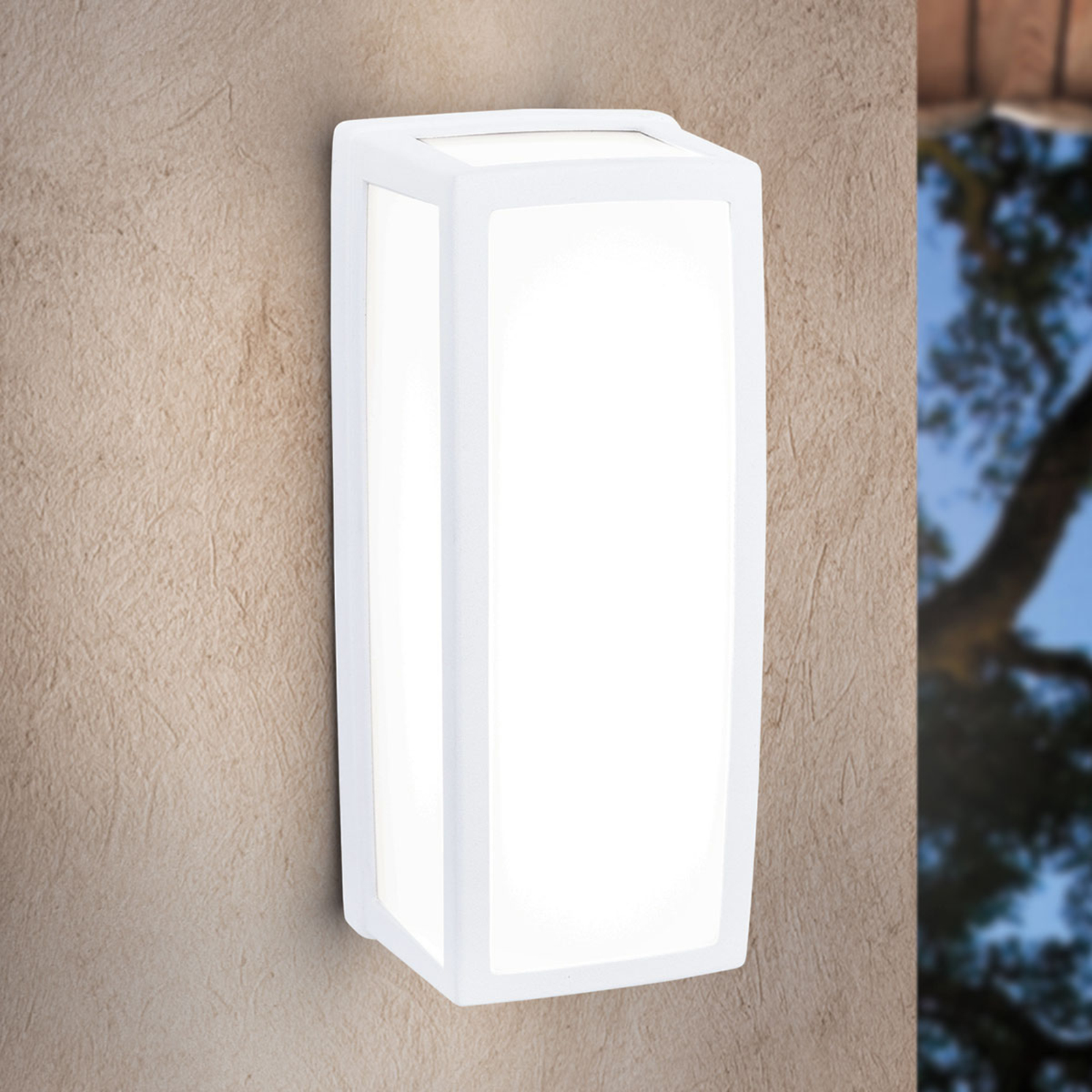 White LED outdoor wall light Bob, aluminium, IP54