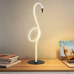Stolní lampa LED Flamingo, bílá, kov, výška 50 cm