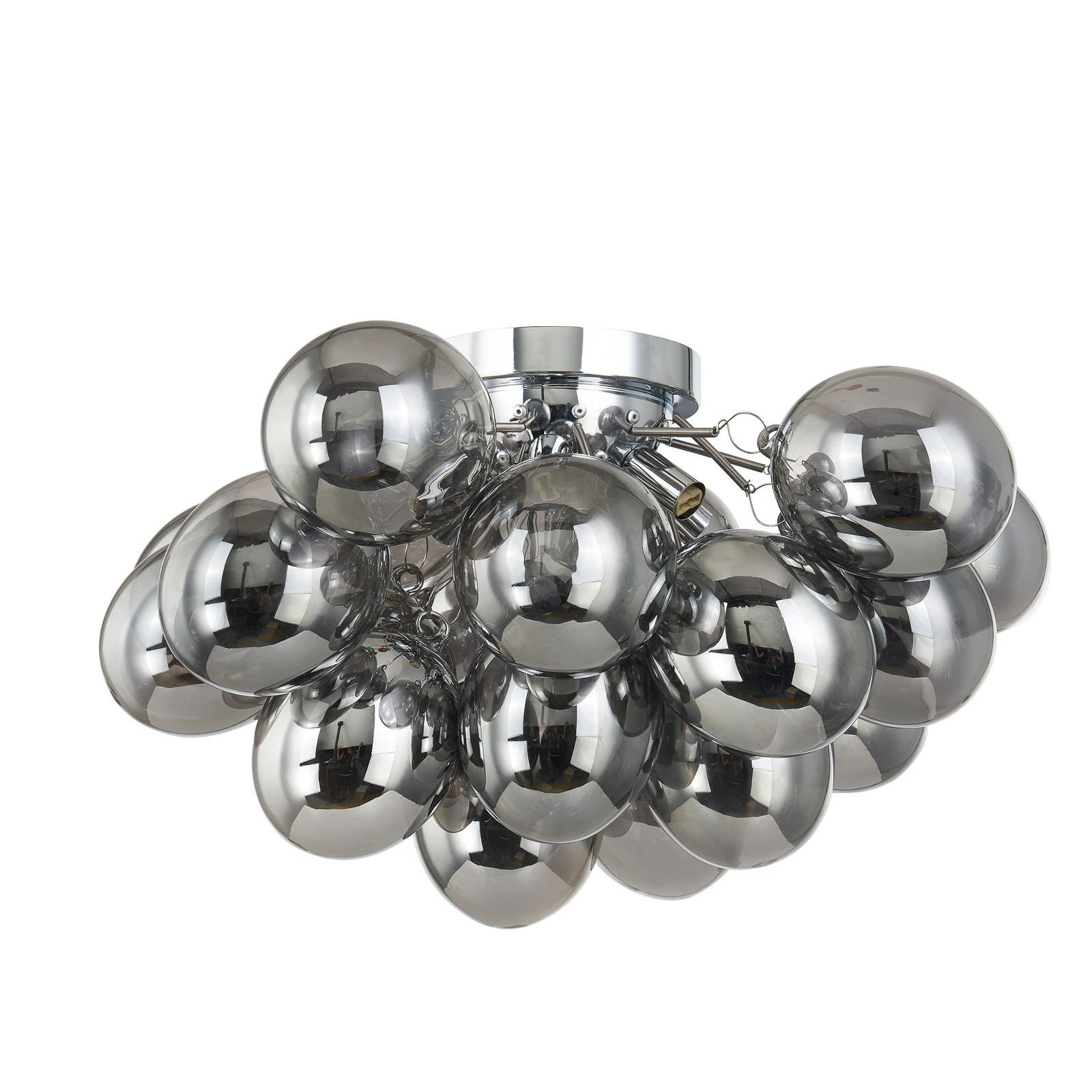 Lucande laevalgusti Diborah, suitsuhall, klaas, Ø 50 cm, G9