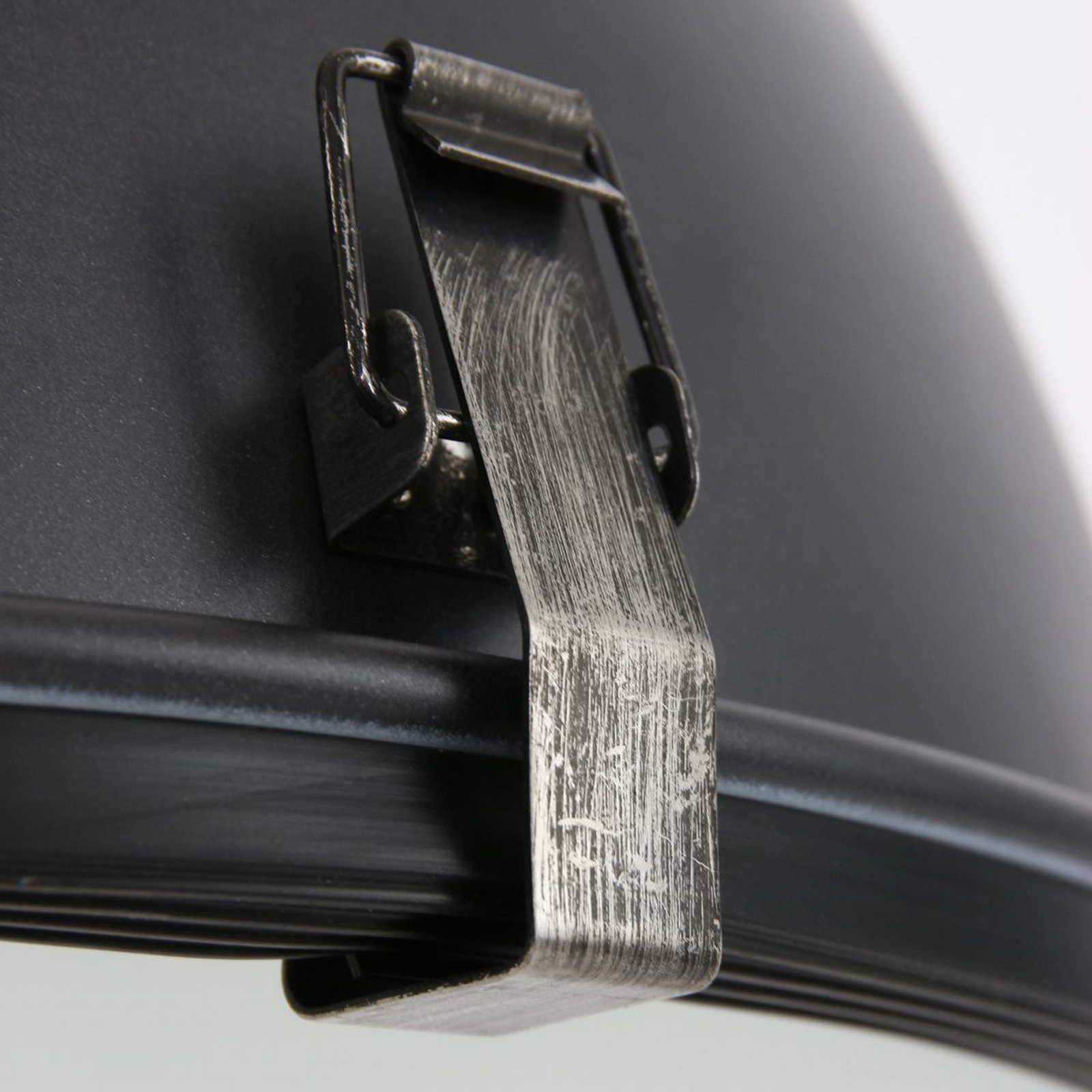 Lámpara colgante Bikkel, Ø 42 cm, negra, metal, cristal, E27