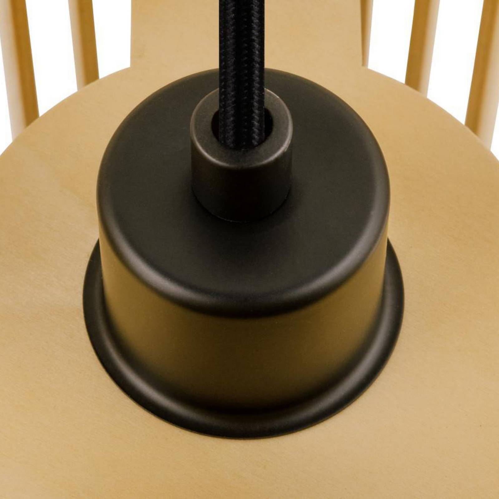 SLV lampa wisząca Wud, jasne drewno, Ø 25 cm, drewno