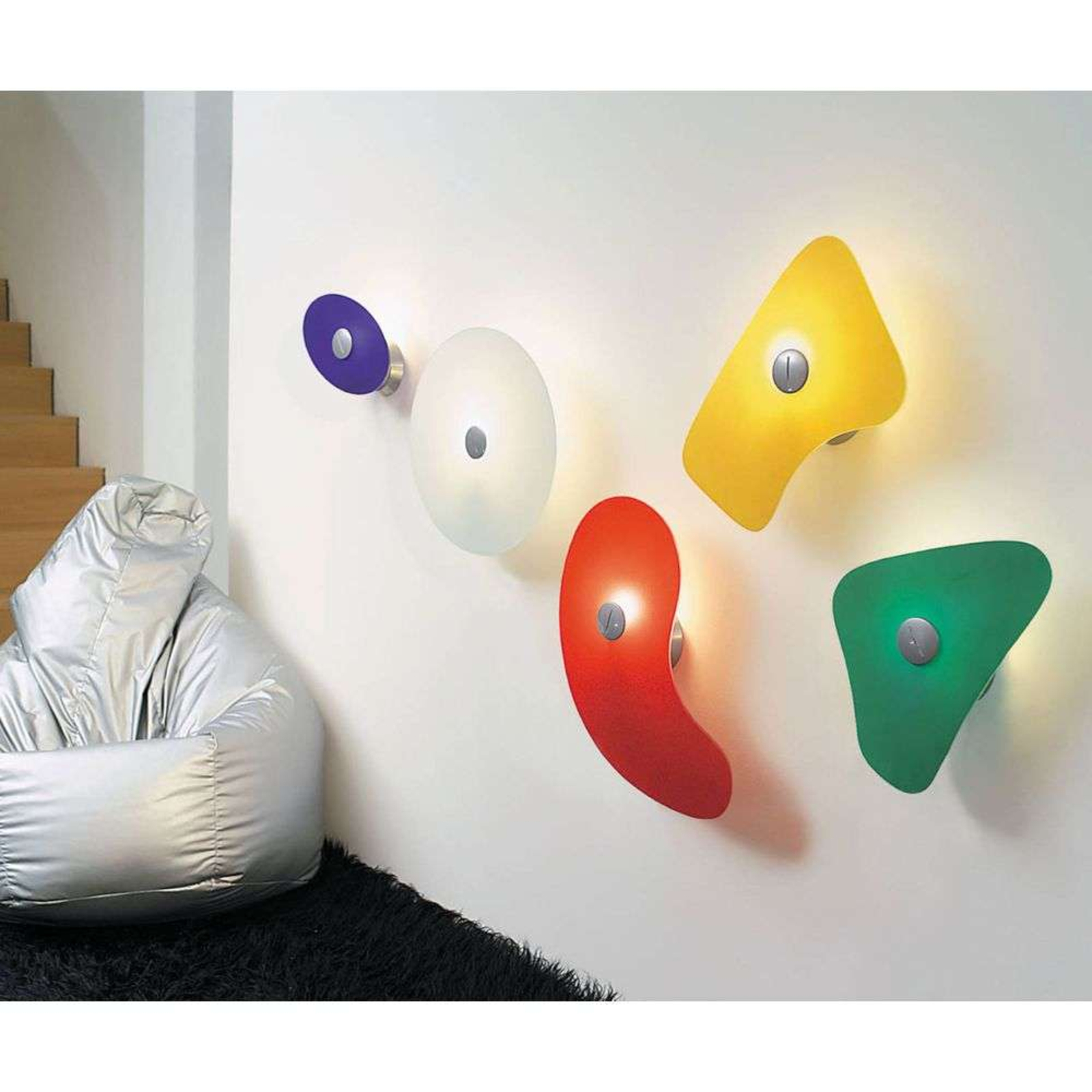 Bit 3/Orbital 3 Abajur de sticlă White - Foscarini