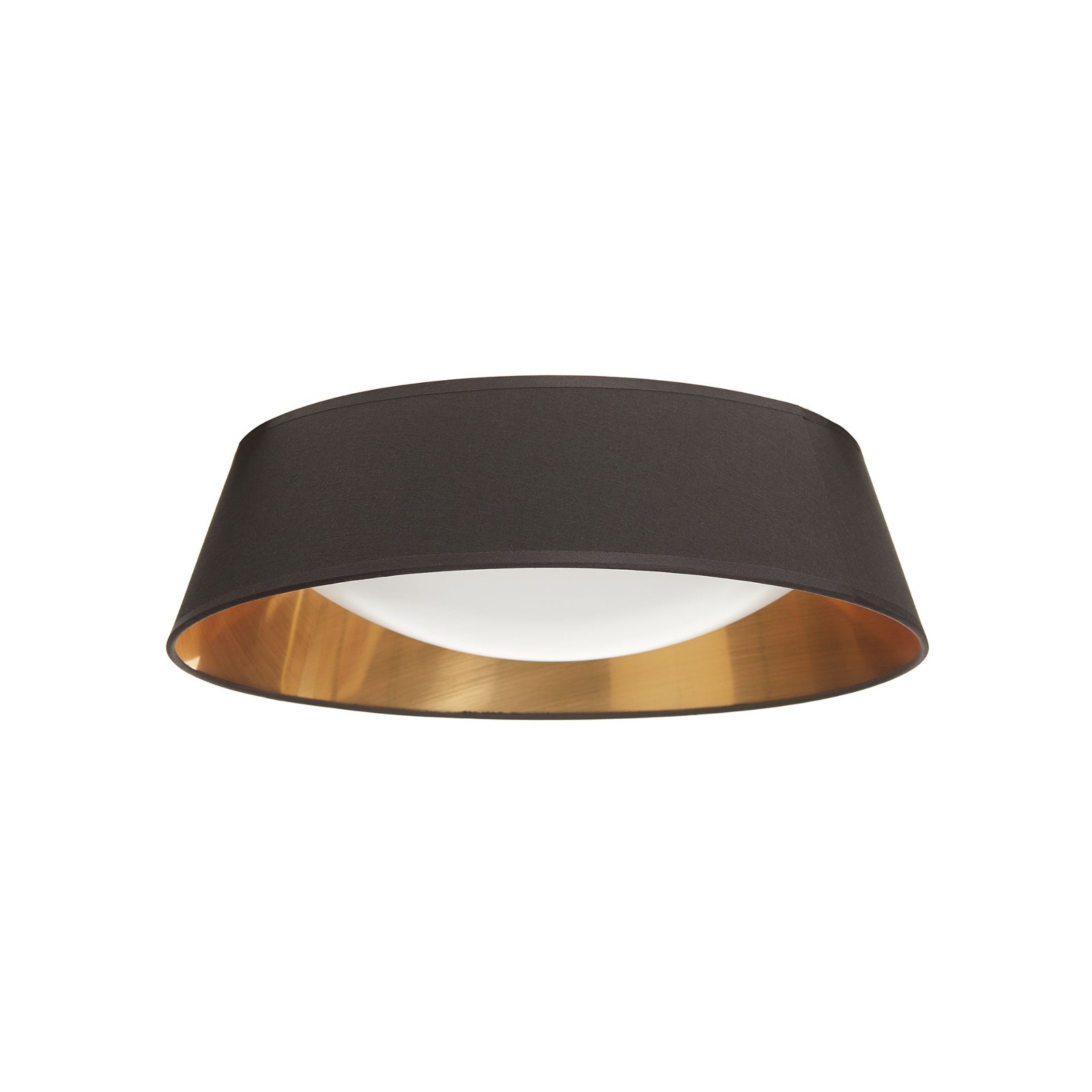 В черно и златно - кръгла LED лампа за таван Ponts