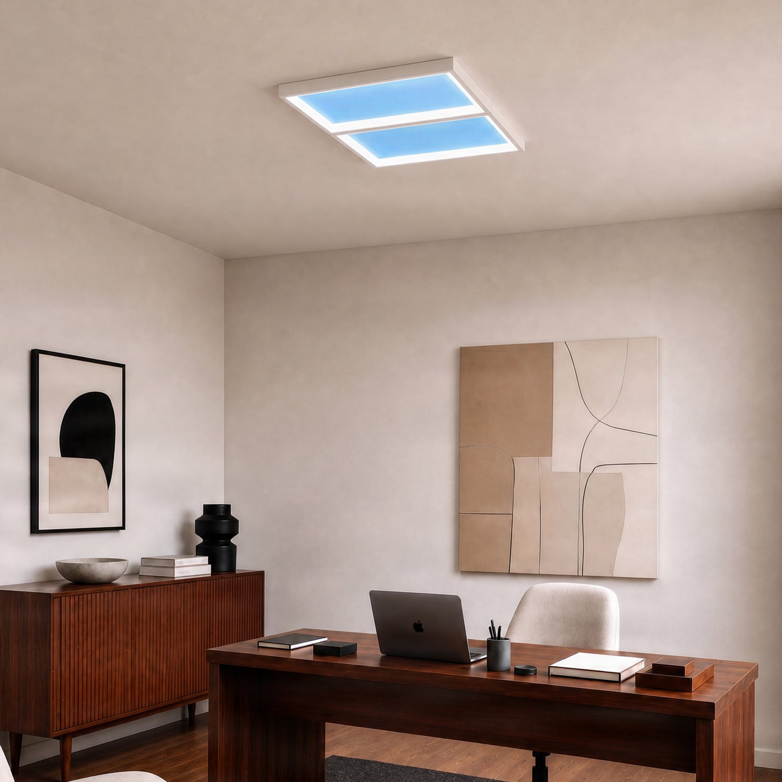 Lucande Sky plafondlamp met daglicht, 60 x 30 cm, dimbaar Lucande Sky plafondlamp met daglicht, 60 x 30 cm, dimbaar