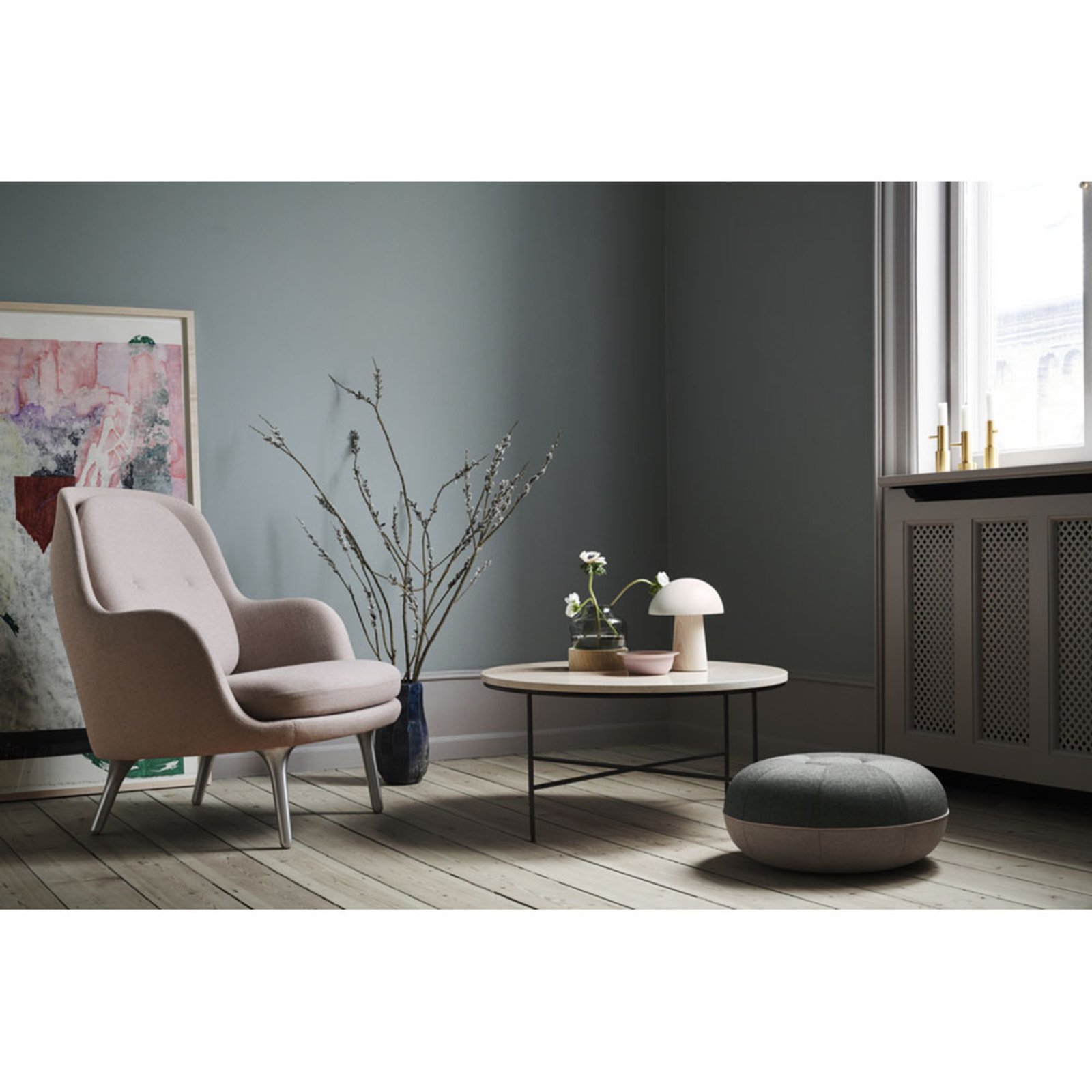 Night Owl Lampă de Masă Matte Smokey White/Ash - Fritz Hansen