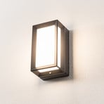 BEGA LED outdoor wall light 22750 K3, graphite, cast aluminium. Glass