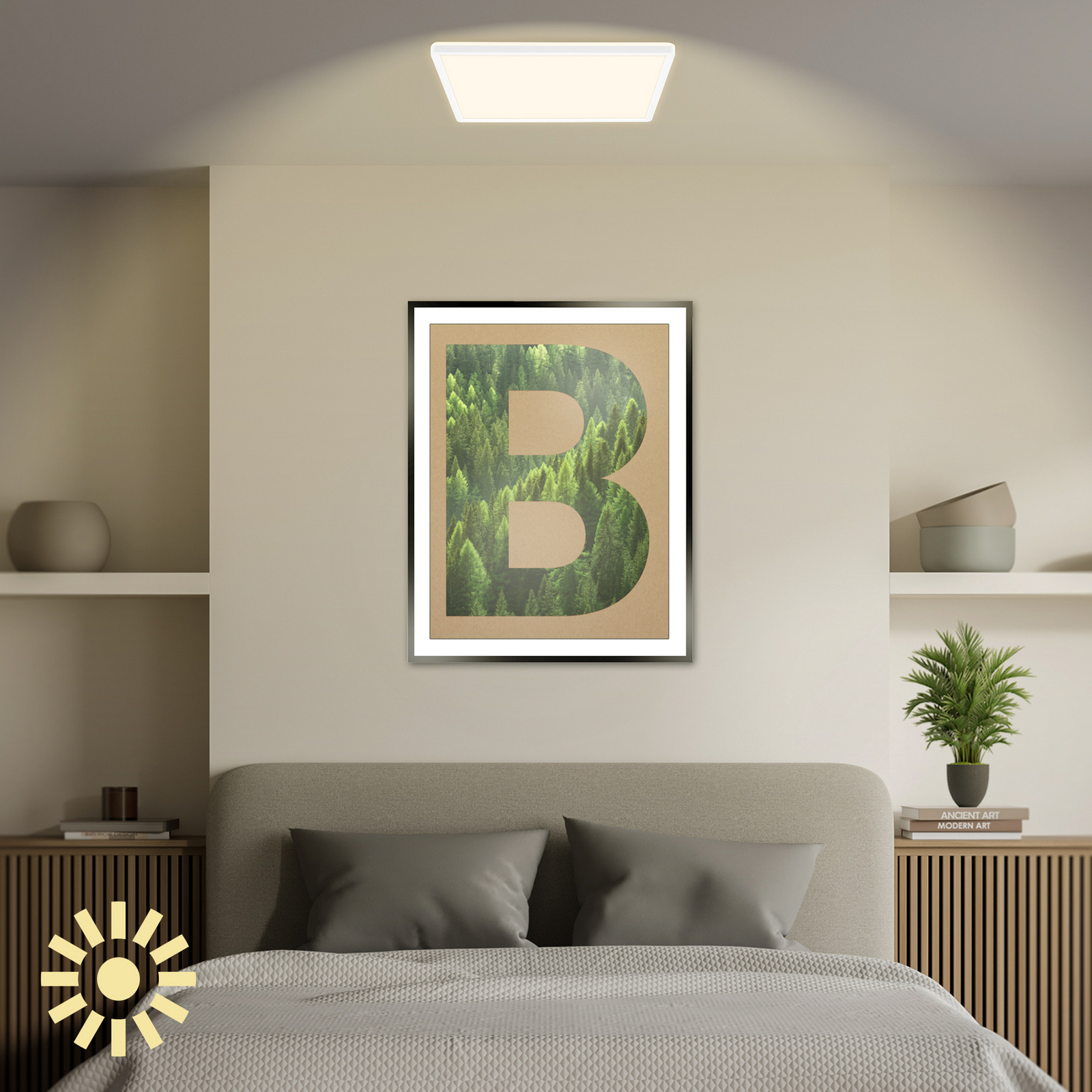 LED lubų lempa Tava A, CCT, 29 x 29 cm, balta, nuotolinio valdymo pultas LED lubų lempa Tava A, CCT, 29 x 29 cm, balta, nuotolinio valdymo pultas