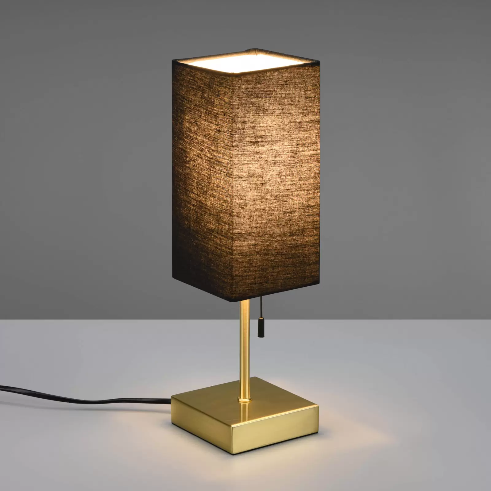 Lampada da tavolo Ole con porta USB, bianco/nichel